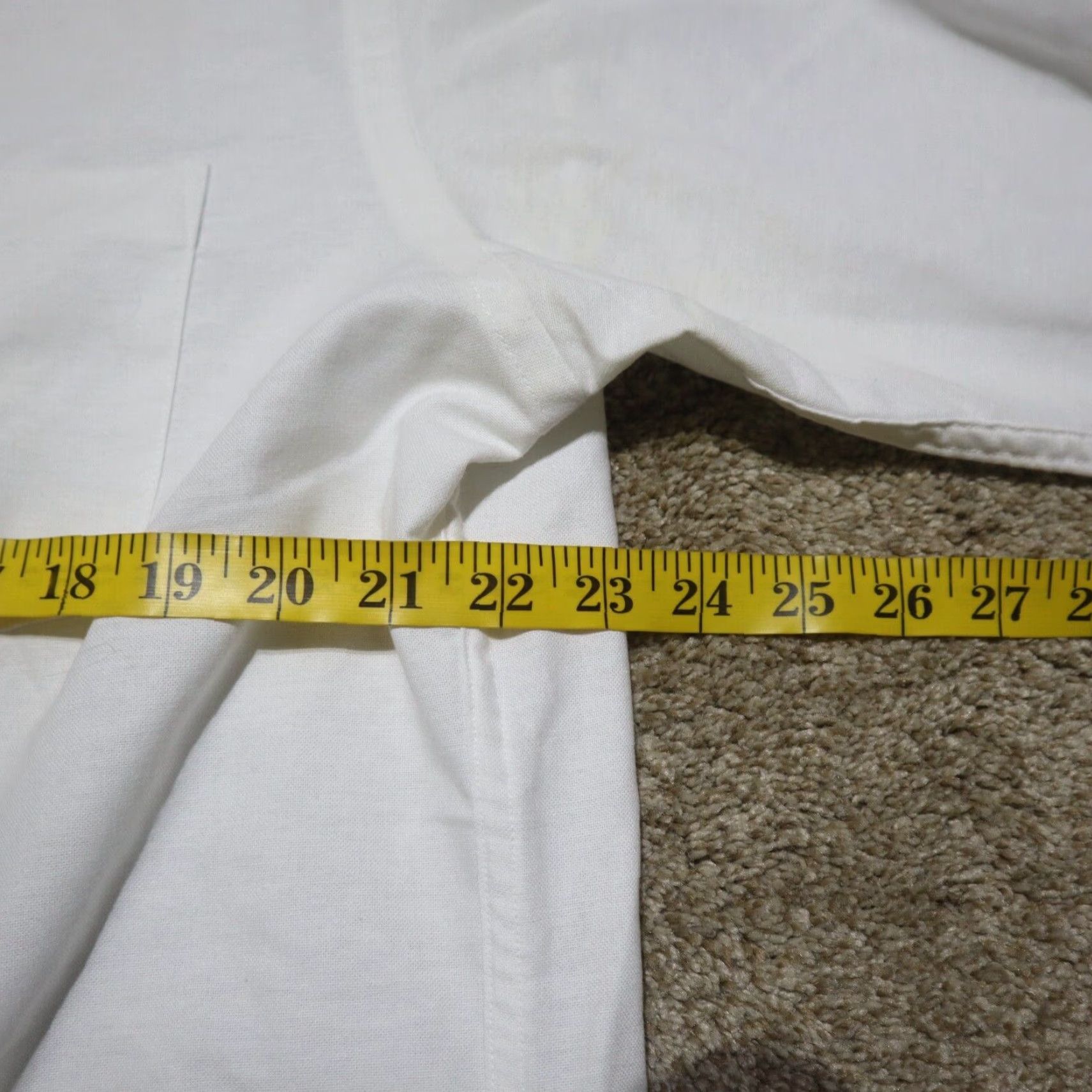 Vintage Jonathan Quale Solid White Button-Up Dress Shirt 17 Tall Adult Men's Shirt White Mens Size 46R - 5 Thumbnail