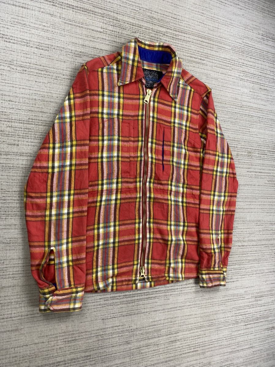 If Six Was Nine × Japanese Brand × Vintage Vintage Vel Vet Blue Red Checked Flannel Jacket Size US M / EU 48-50 / 2 - 3 Thumbnail