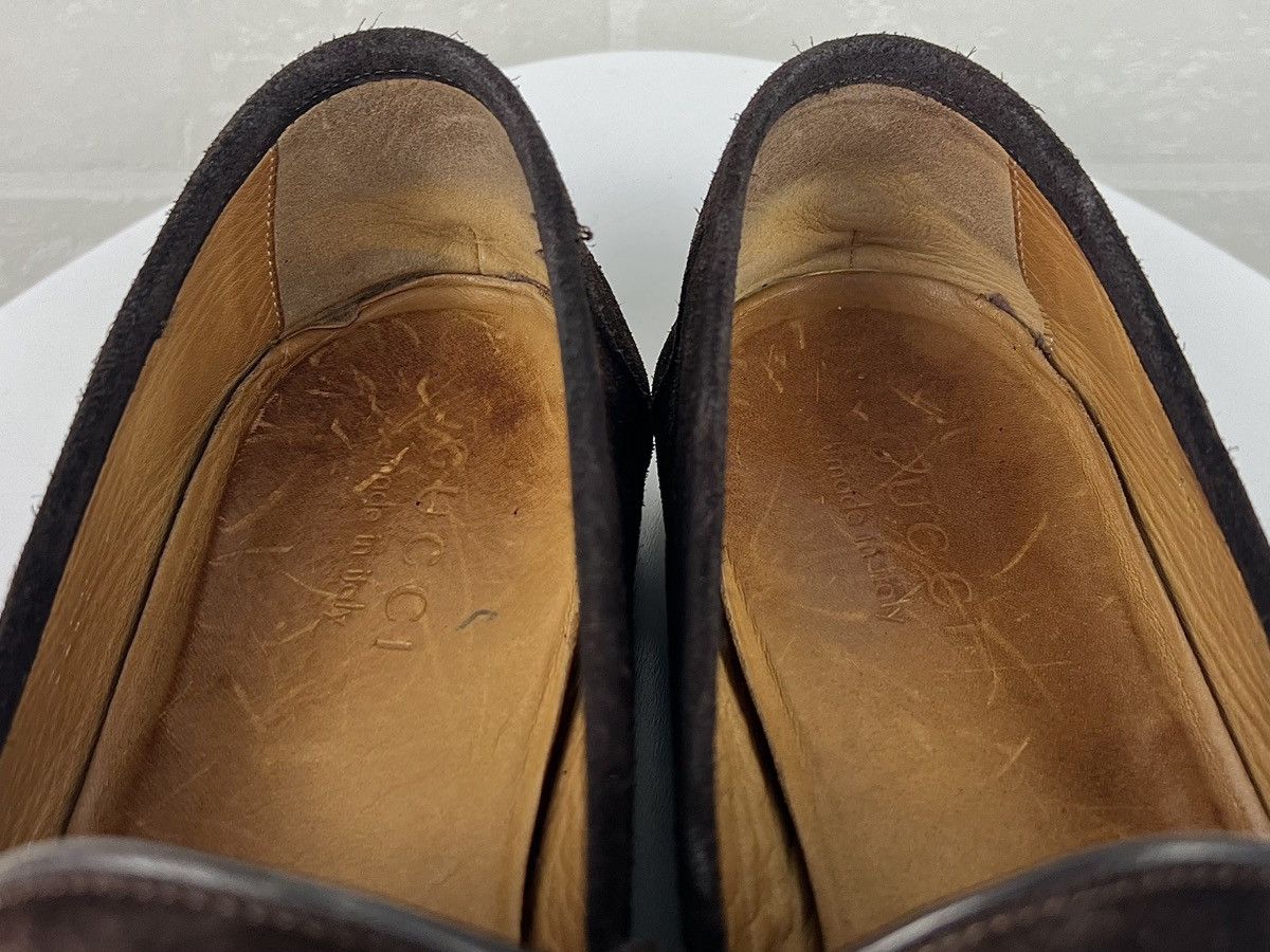 Gucci GUCCI Loafers Suede Shoes HORSEBIT Buckle GG Brown Men's Size US 9 / EU 42 - 15 Thumbnail