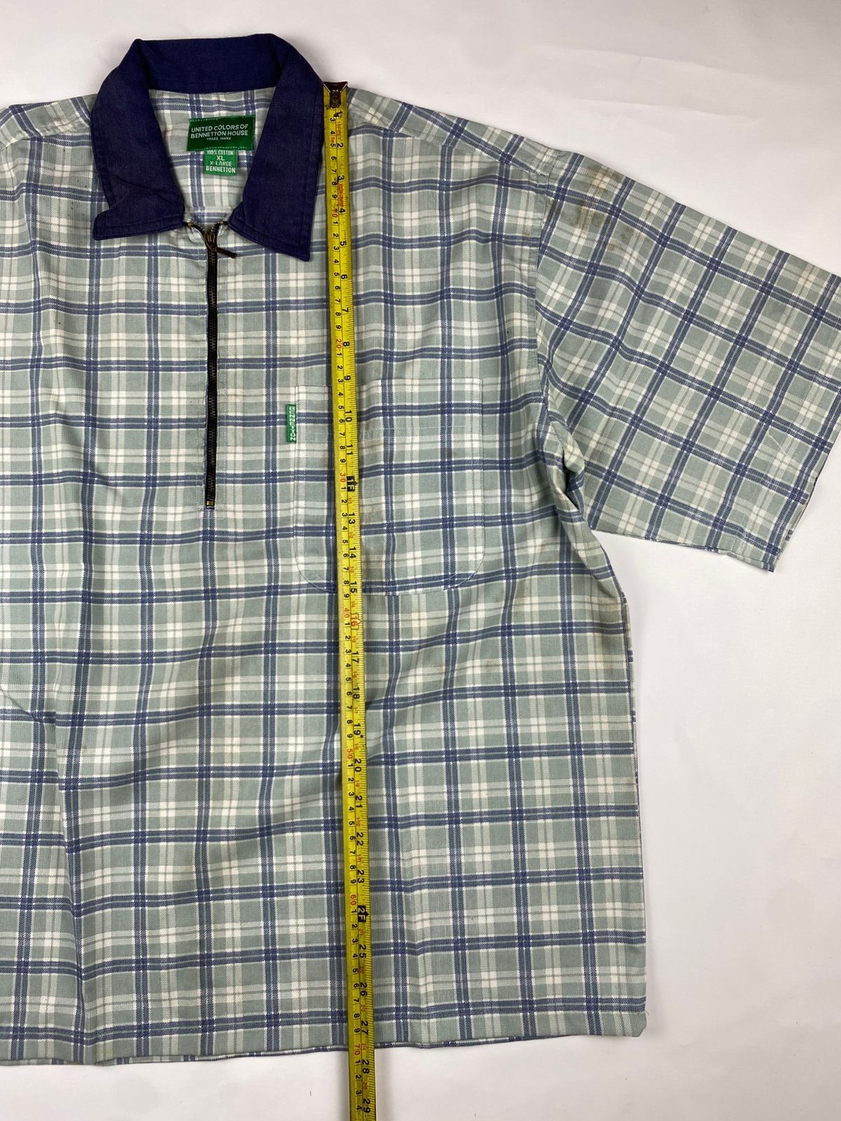 Benetton Vintage Benetton Plan Half Zip Shirt Size US XL / EU 56 / 4 - 6 Thumbnail