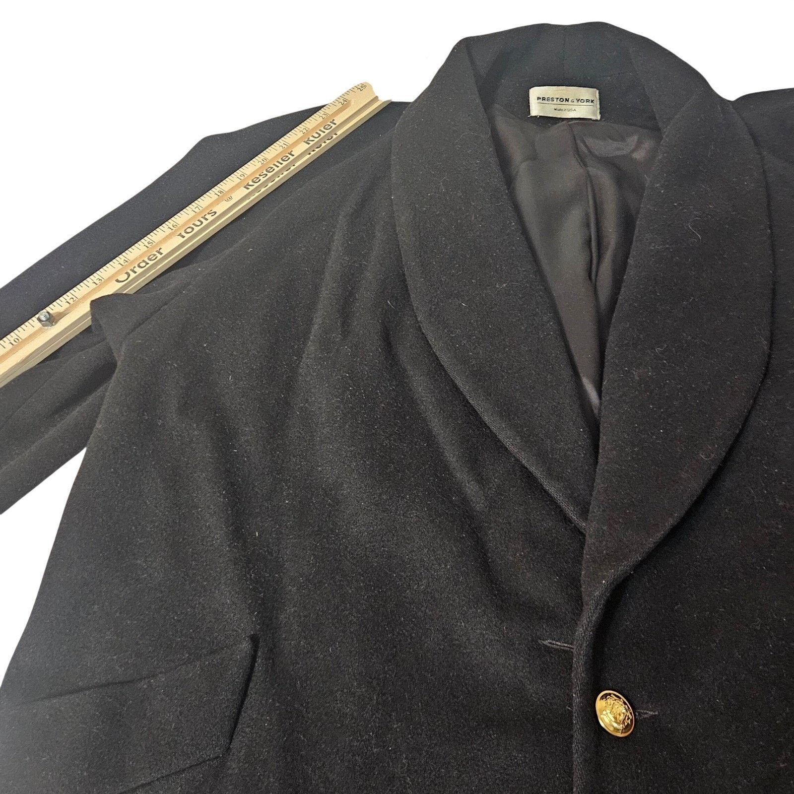 Preston & York Preston York Men's Wool Blazer Coat Double Breasted BIG 52 Size US L / EU 52-54 / 3 - 5 Thumbnail