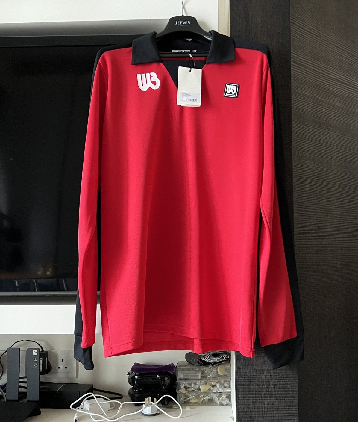 Wales Bonner Wales Bonner Color-Blocked Red and Black Long-Sleeve Jersey Size US XL / EU 56 / 4 - 2 Thumbnail