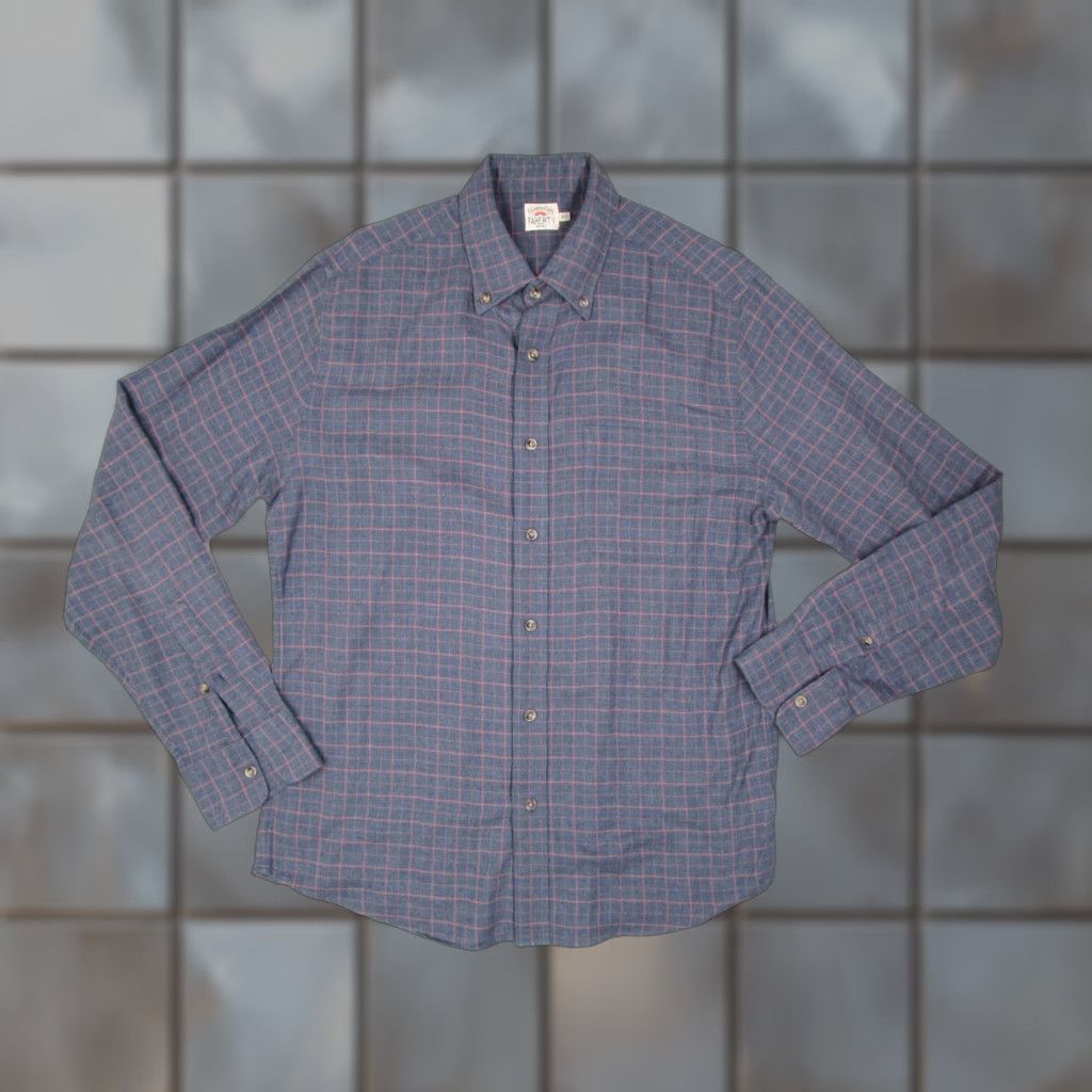 Faherty Faherty Shirt Mens M Blue Check Button-Up Long Sleeve Lightweight Casual Travel Substyle: Button-Down, Pocket, 100% Cotton Size US M / EU 48-50 / 2 - 1 Thumbnail