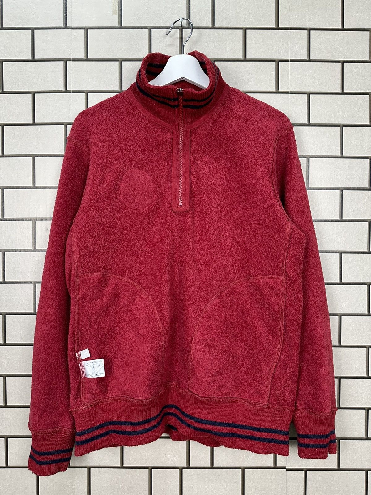 MLB × Vintage Boston RedSox Major League Baseball Half Zipper Jacket Size US L / EU 52-54 / 3 - 10 Thumbnail