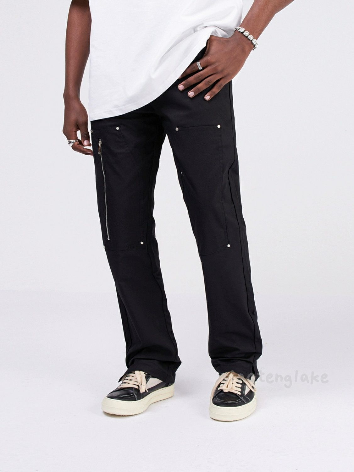 urban pzipper utility punk yuppie carpenter pants