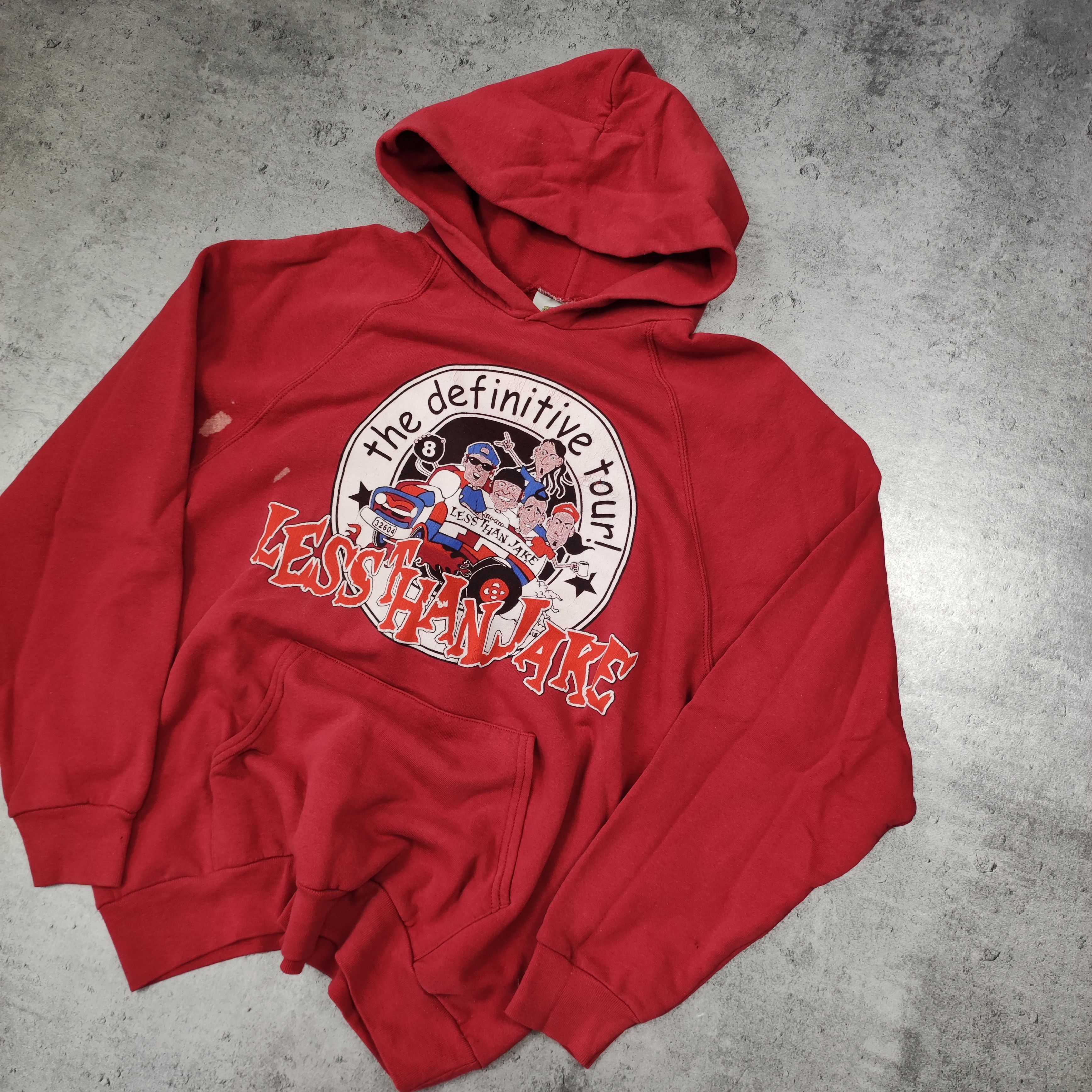 Vintage RARE 90s Less Than Jake Merch Promo Red Hoodie
