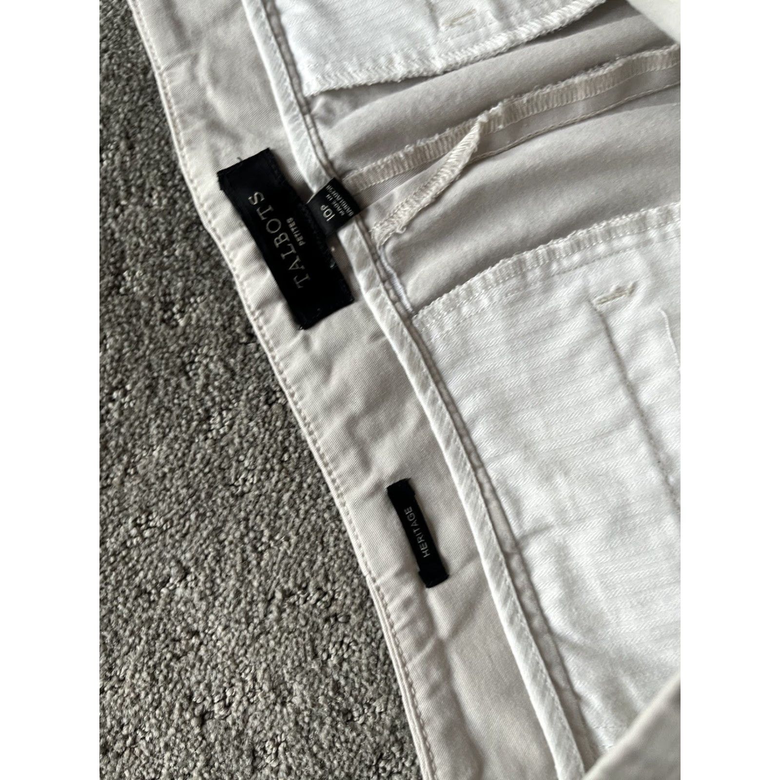 Talbots Talbots Woman Heritage Pants 10P Petite Flat Front Beige Ivory Pant Women's Petite 10P Flat Front Beige Talbots Pants Size 32" / US 10 / IT 46 - 5 Thumbnail