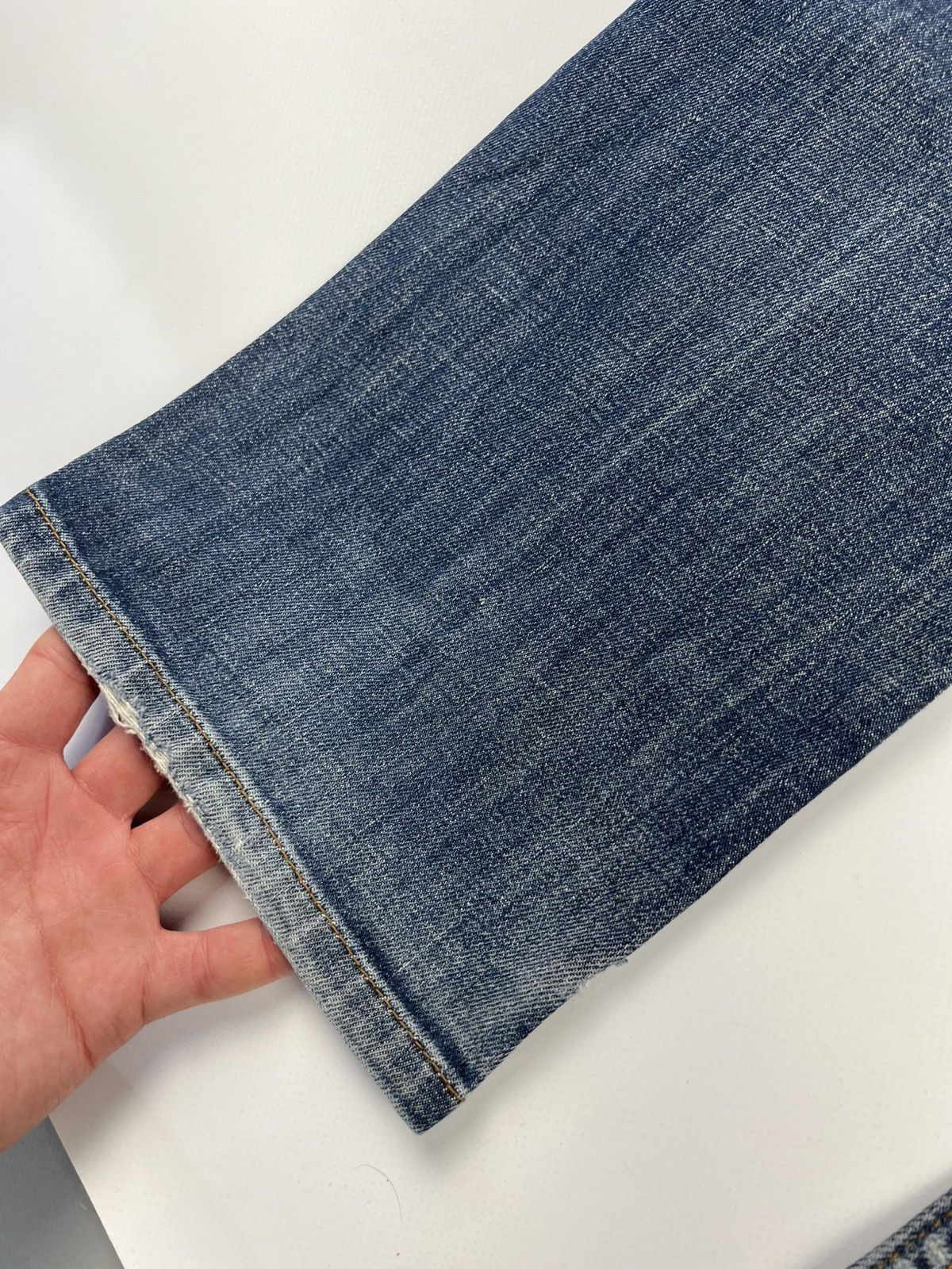 DC × Japanese Brand 00s Vintage DC Big Logo Denim Faded Distressed Jeans Y2K Size US 32 / EU 48 - 10 Thumbnail