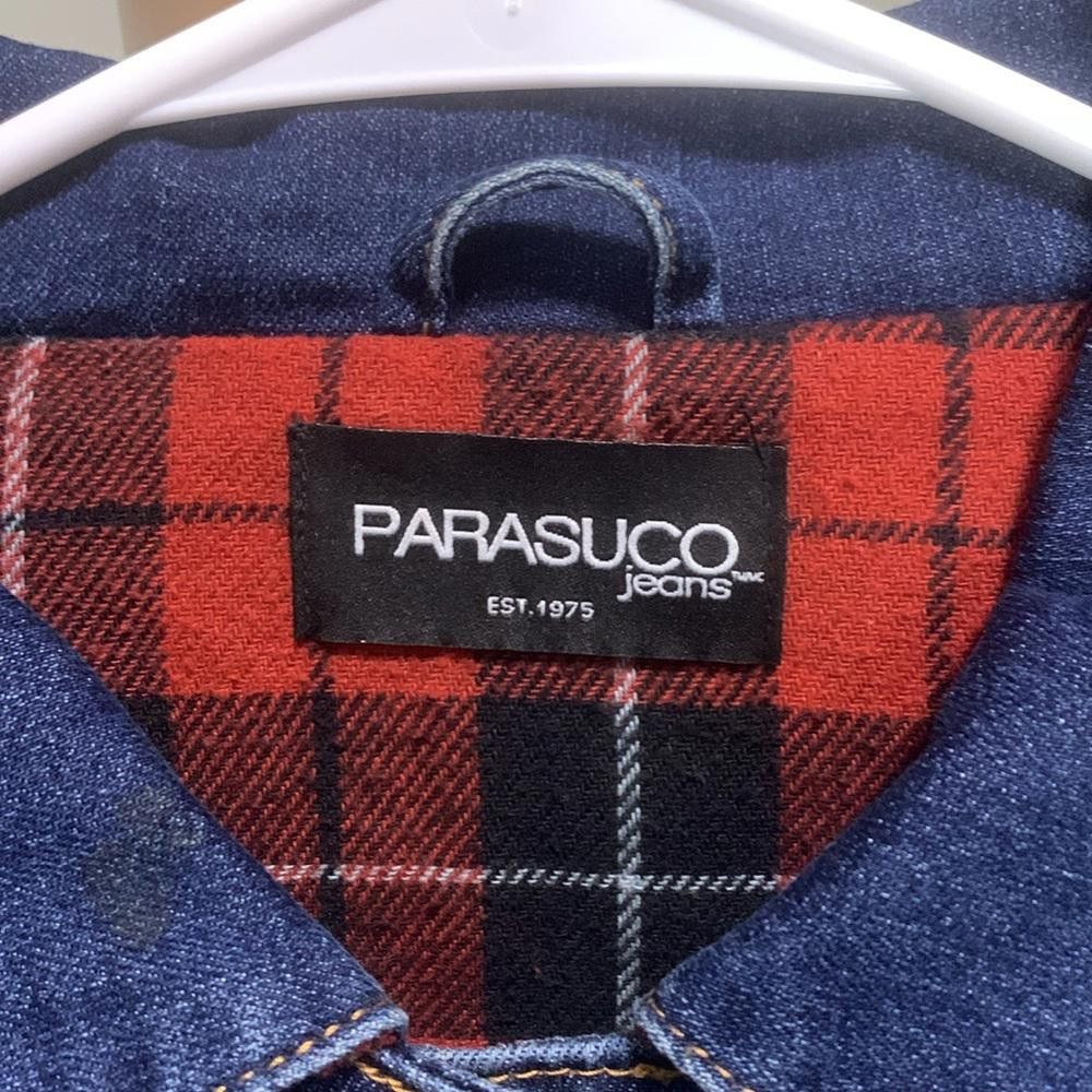 Parasuco Parasuco Denim Jean Jacket Unisex Lined Plaid Lining Cotton Size US S / EU 44-46 / 1 - 4 Thumbnail