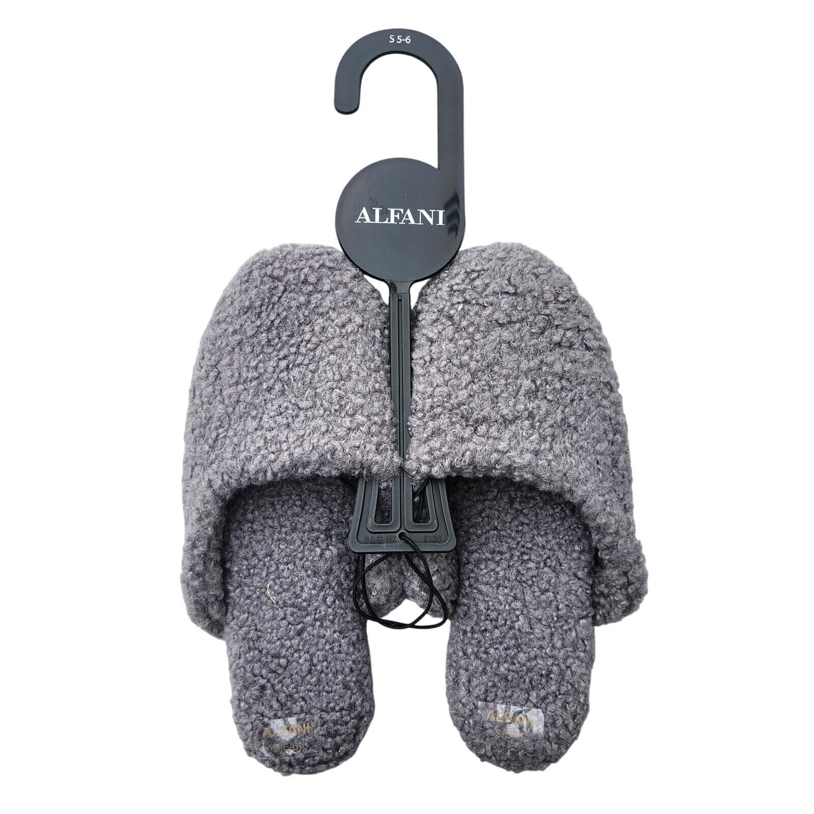 Alfani Alfani Women Grey Shearling Indoor Lounge Slipper Size 5-6 Size US 6 / IT 36 - 1 Thumbnail
