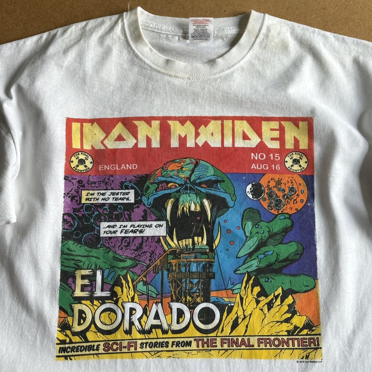 Band Tees Vintage 2010 Iron Maiden El Dorado The Final Frontier Tee Size US L / EU 52-54 / 3 - 3 Thumbnail