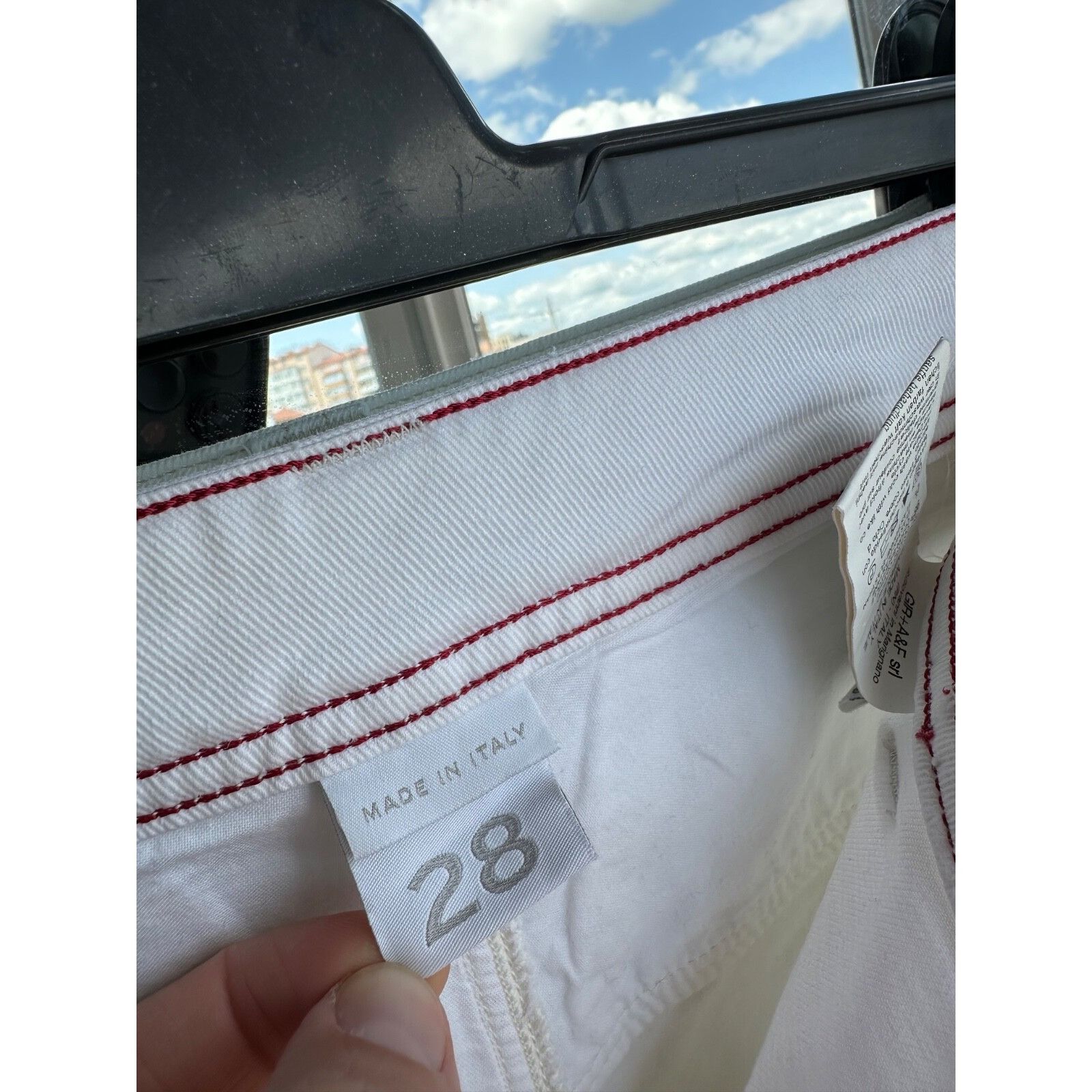 Marithe + Francois Girbaud Marithé + François Girbaud Y2K Women’s White Low Rise Jeans Size US 28 / EU 44 - 12 Thumbnail
