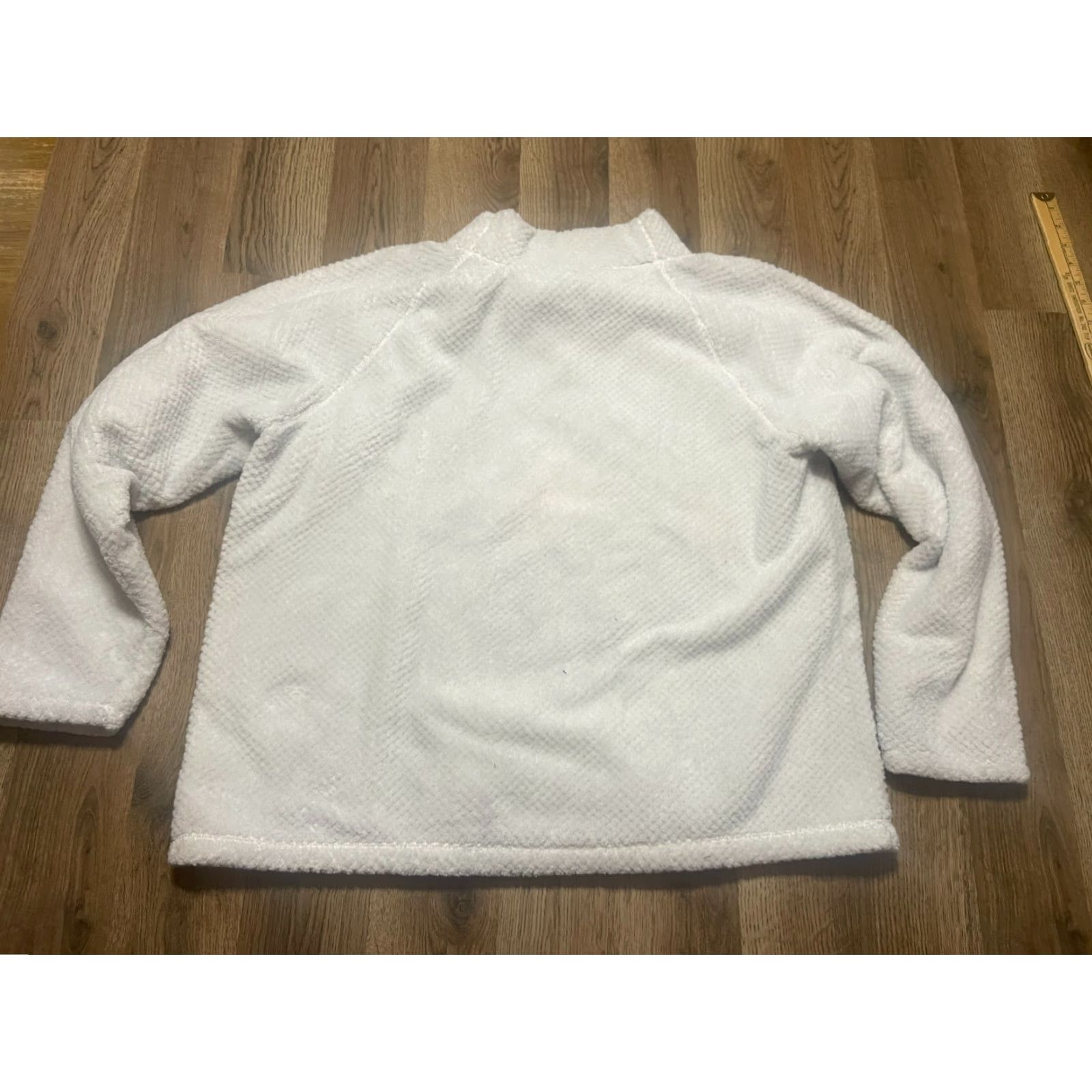 Vintage St. Johns Bay Sweater Women's Size Large White Mock Neck Pullover Size L / US 10 / IT 46 - 2 Thumbnail