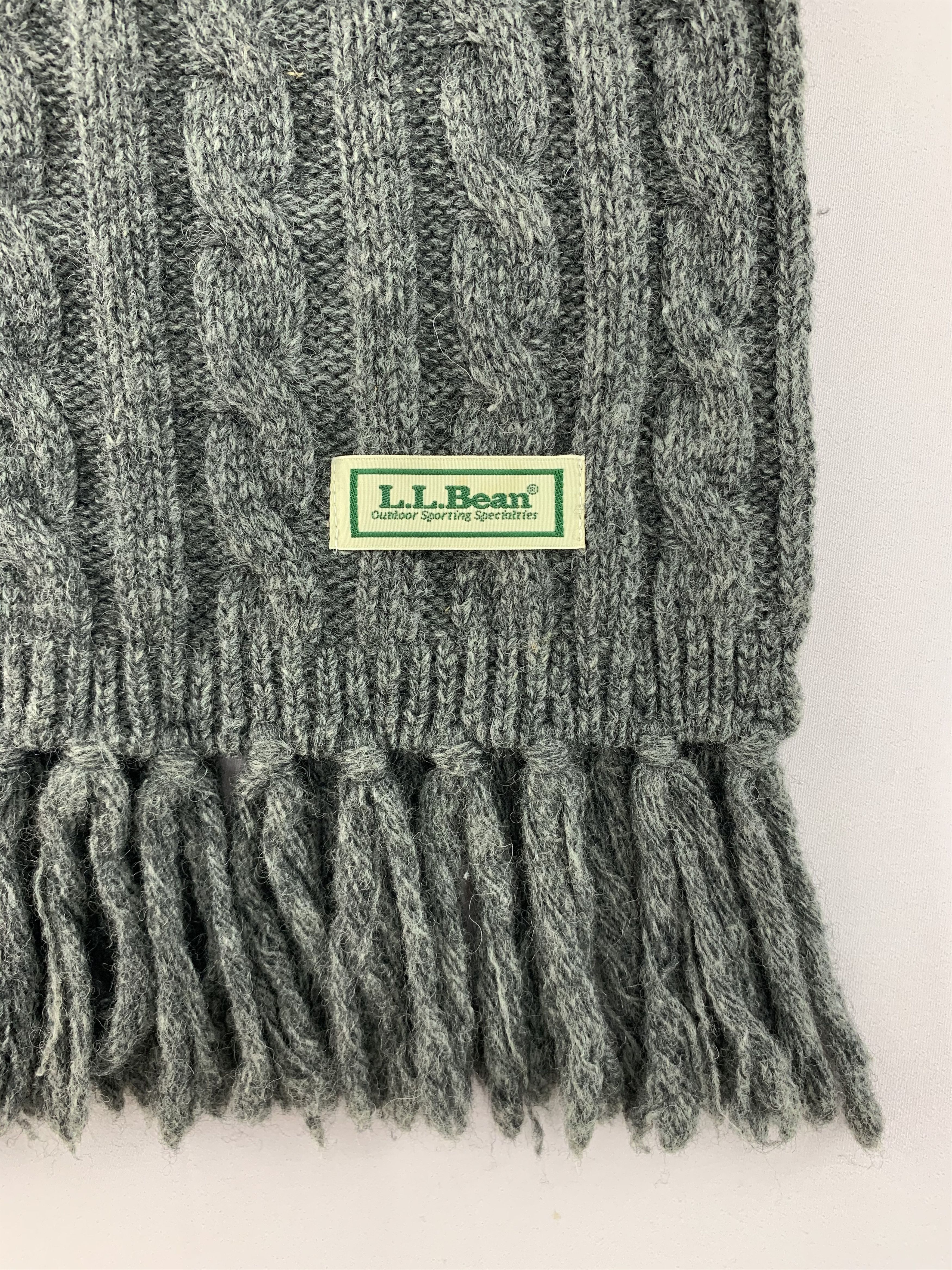 L.L. Bean L.L. Bean Scarf Wool Knit Muffler Neck Wrap BL5109 Size ONE SIZE - 4 Thumbnail