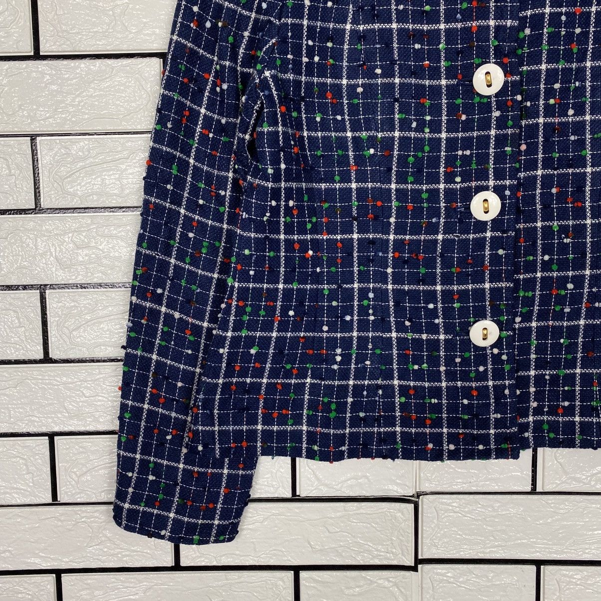 Pierre Cardin 📌Vintage Tweed Jacket Button Pierre Cardin Size M / US 6-8 / IT 42-44 - 5 Thumbnail