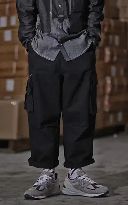 VIBE 20AW Indigo Union Japan Black Worker Pockets Pants Size US 31 - 1 Thumbnail