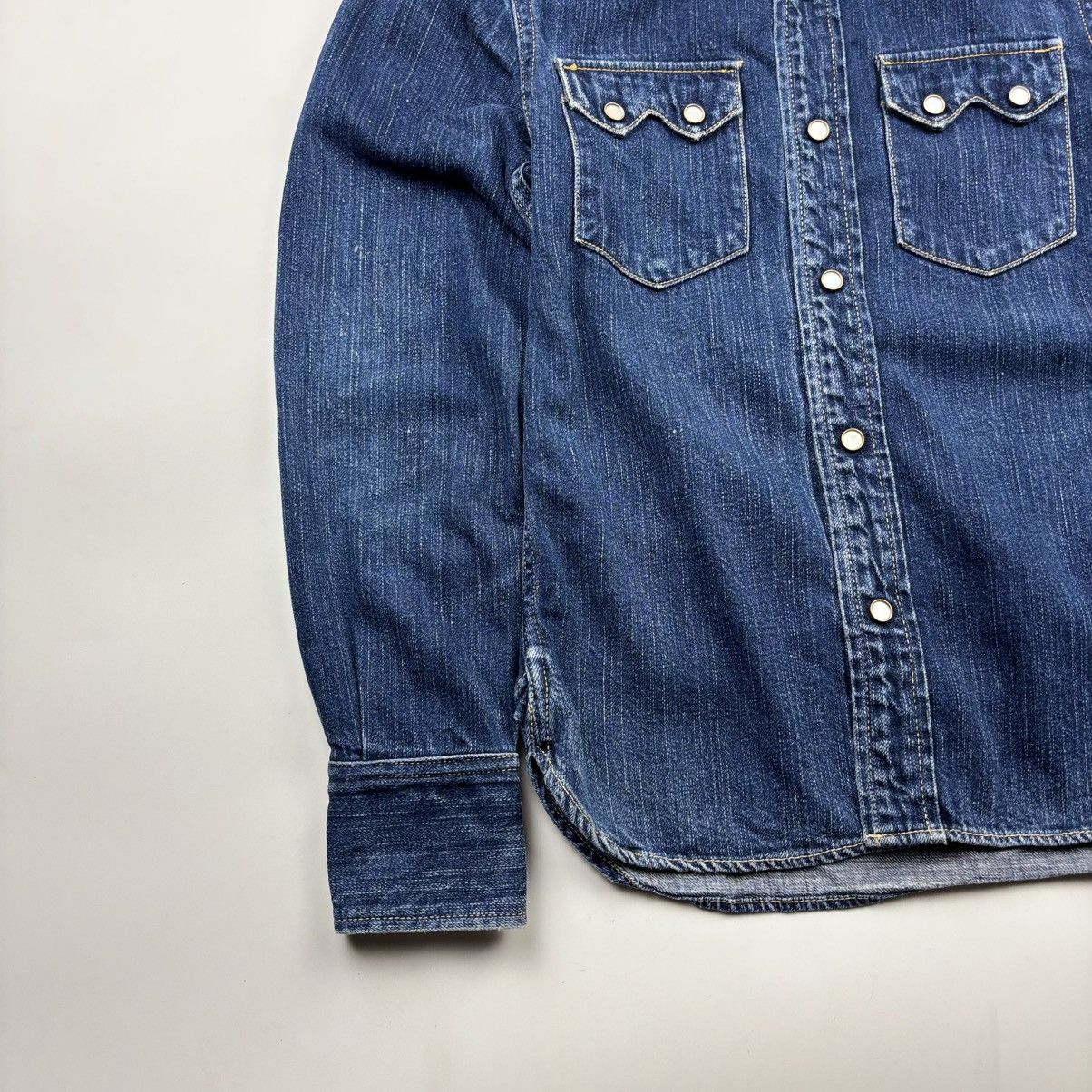 The Flat Head The Flat Head Sawtooth Western Denim Shirt Size US XS / EU 42 / 0 - 4 Thumbnail