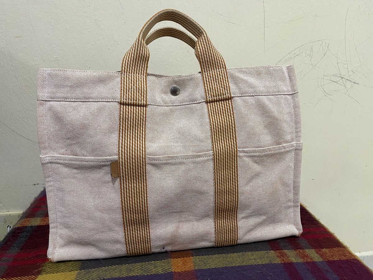 Hermes Hermes New Fool Toe MM Tote Bag Hand Orange Size ONE SIZE - 3 Thumbnail