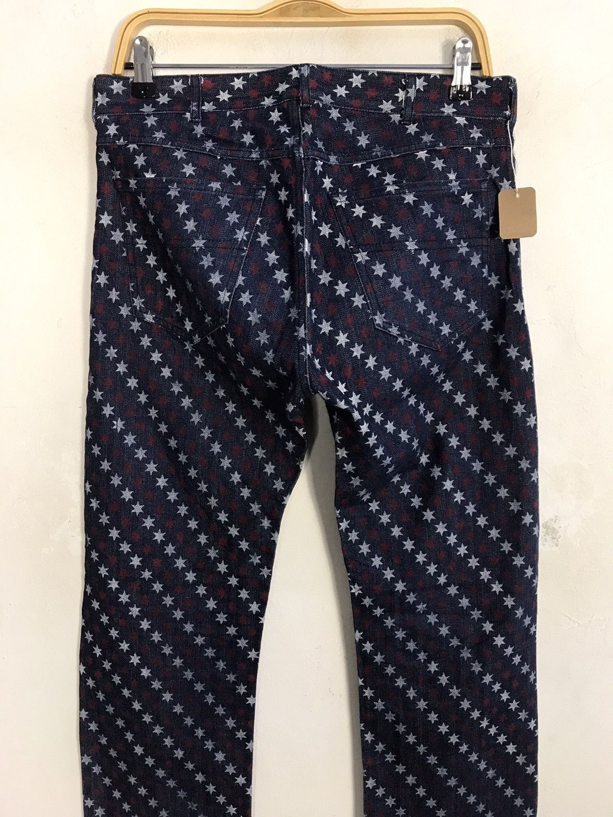 Katharine Hamnett London Katherine Hamnett London Indigo Denim Pant Star Over Printed Size 32" / US 10 / IT 46 - 4 Thumbnail