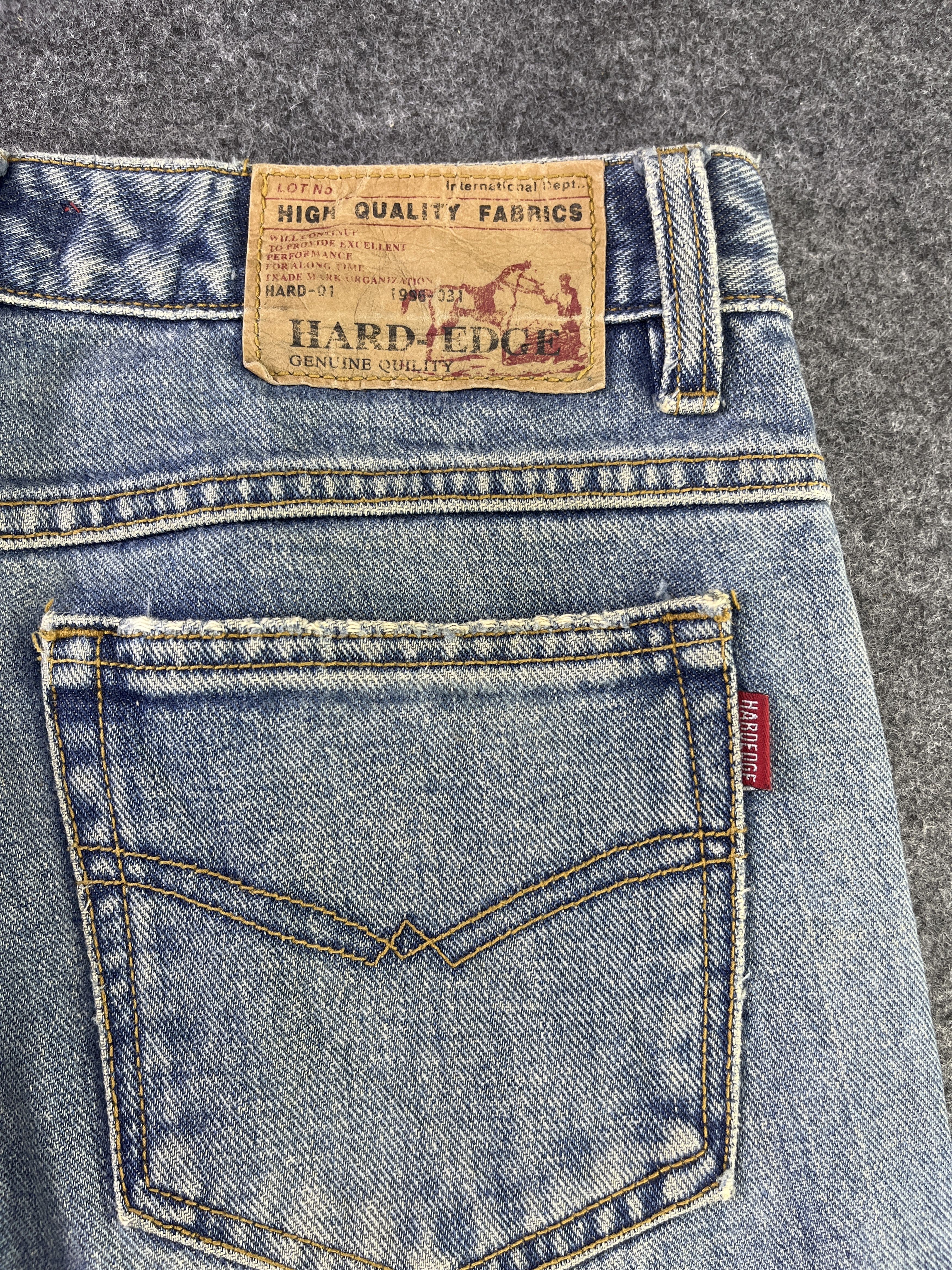 Japanese Brand Hard Edge Patchwork Jeans - J965 Size US 30 / EU 46 - 5 Thumbnail