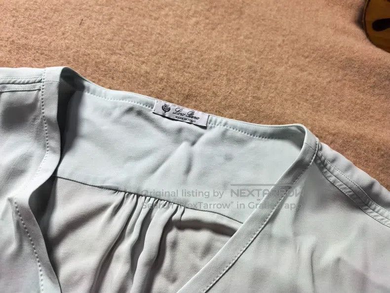 Loro Piana LORO PIANA Silk Short Sleeve Size S / US 4 / IT 40 - 4 Thumbnail