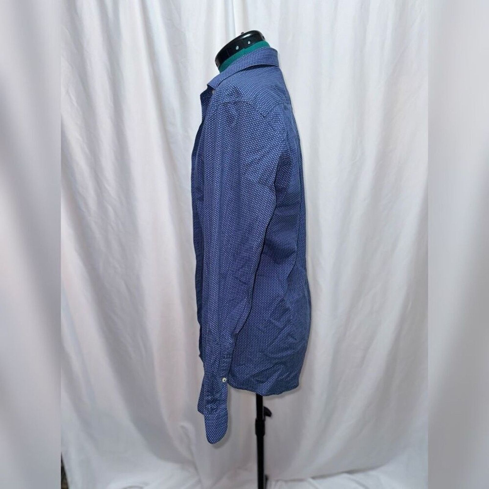 Other Lufian Elegant Blue Slim Fit Button Front Shirt | Sz L Size US L / EU 52-54 / 3 - 4 Thumbnail