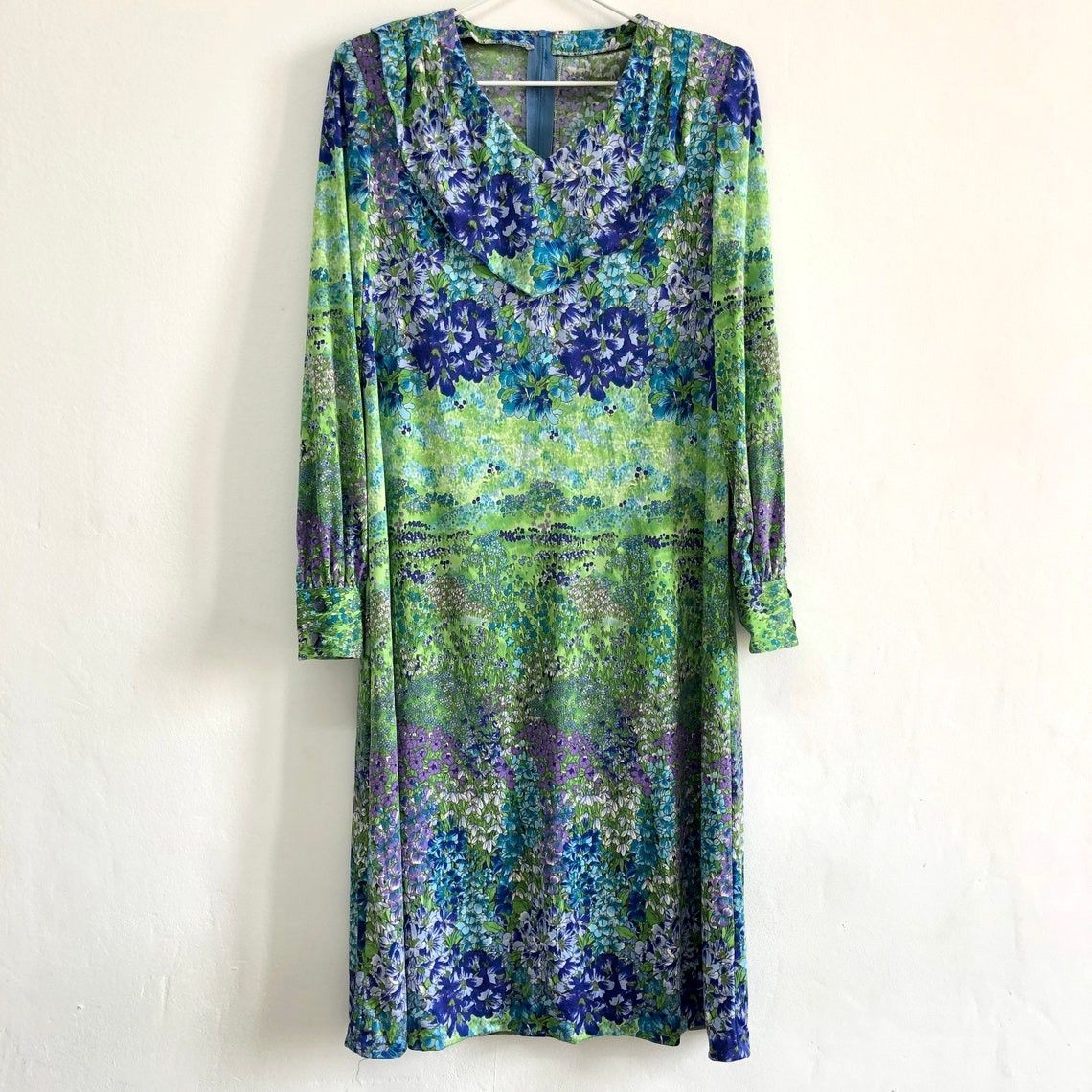 Vintage Vintage Cottagecore 70s Floral Midi Dress Size M / US 6-8 / IT 42-44 - 11 Thumbnail