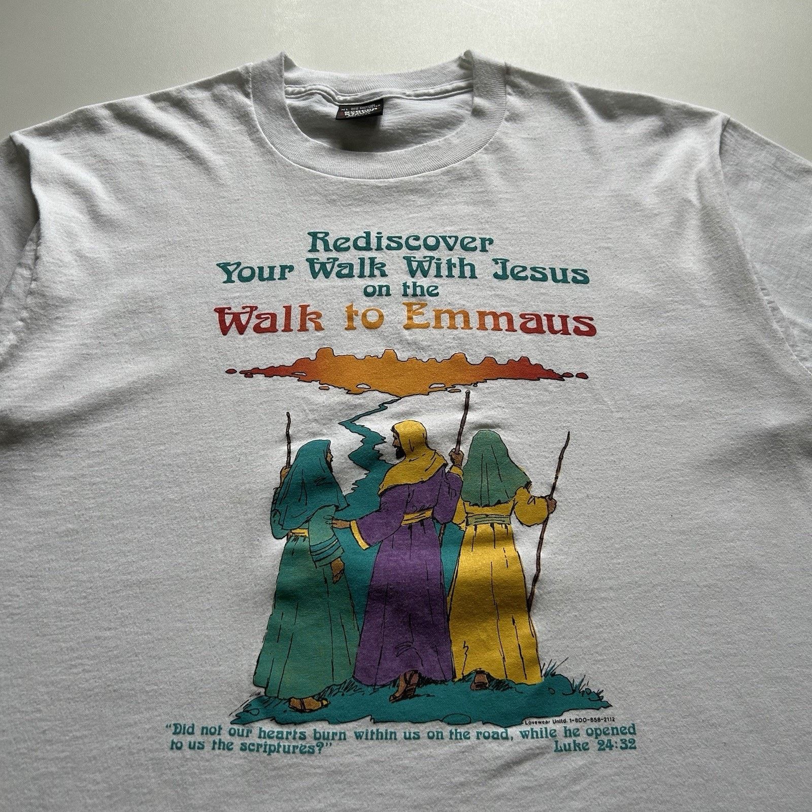 Fruit Of The Loom Vintage 90s Jesus T Shirt XL Art Religion Graphic USA Made Size US XL / EU 56 / 4 - 2 Thumbnail