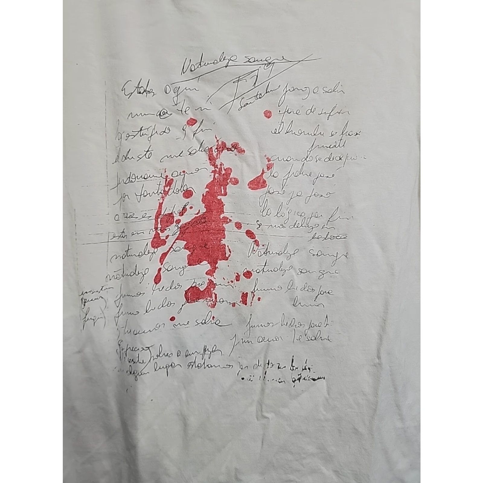 Vintage VINTAGE Fito Paez Naturaleza Sangre Shirt Promo Band Shirt Mens S White Graphic Print All Seasons 100% Cotton Crew Neck Short Sleeve Logo Vintage Yes Size US S / EU 44-46 / 1 - 3 Thumbnail