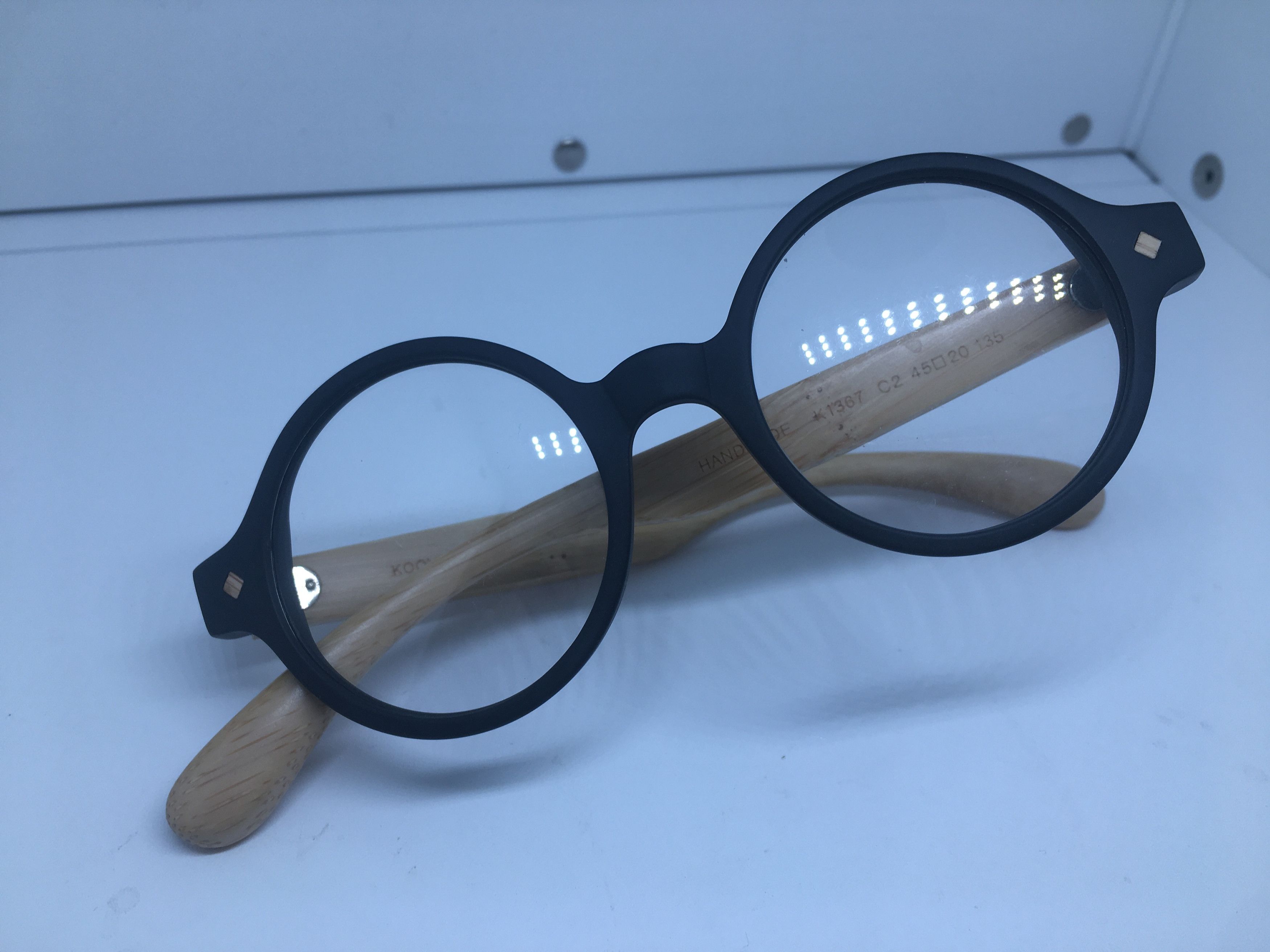 Other KOOMEE Ivy League Round Eyeglasses Frame Bamboo Arms Size ONE SIZE - 7 Thumbnail
