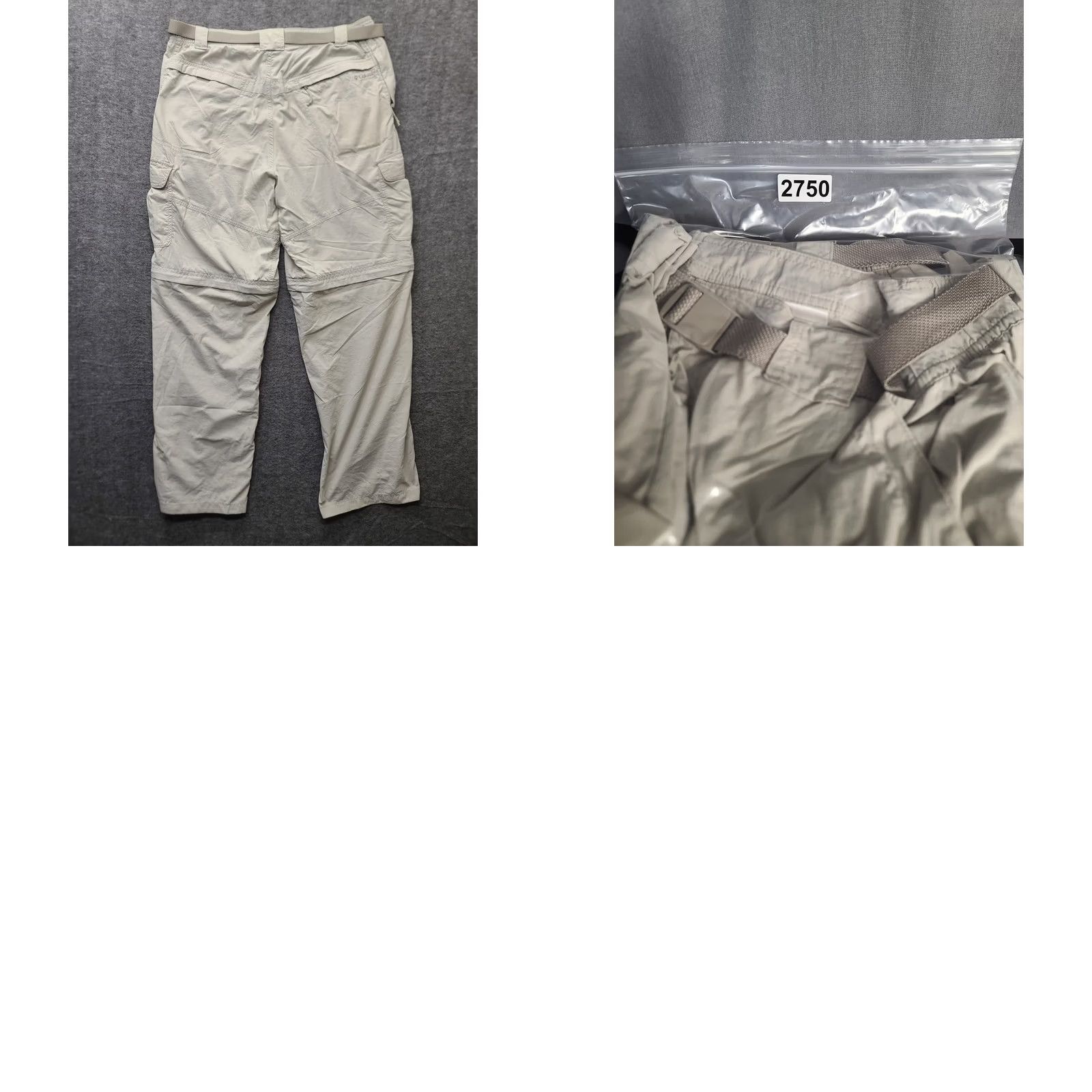 Vintage Columbia Pants Mens M 32x31 Omni Dry Convertible Cargo Pocket Beige Nylon Regular Fit Pants Size US 31 - 10 Thumbnail