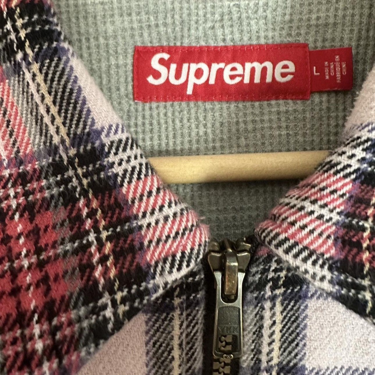 Supreme Supreme Zip Up Thermal Lined Flannel Jacket Size US L / EU 52-54 / 3 - 4 Thumbnail