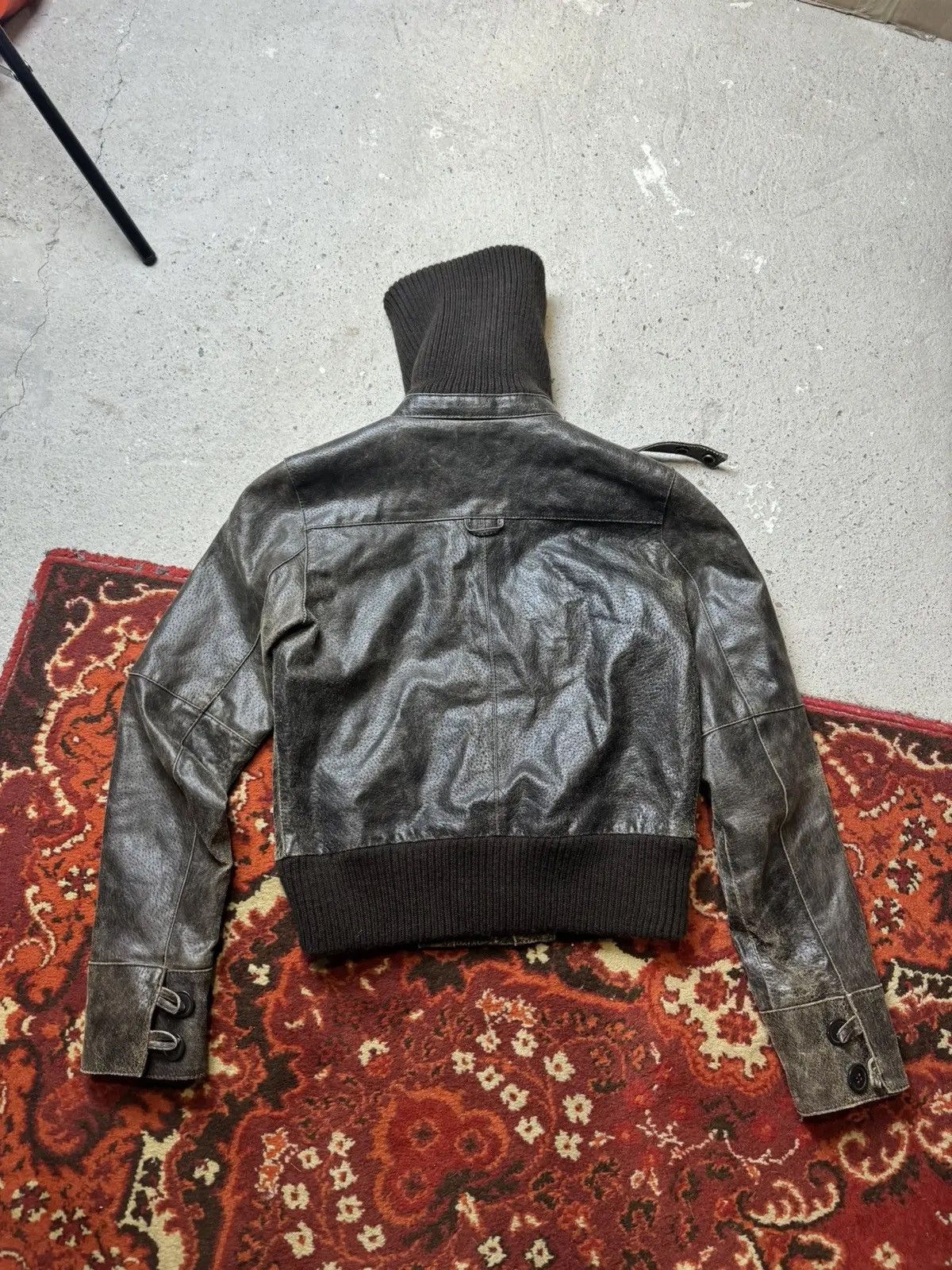 Japanese Brand Vintage Y2K BAY Ostrich Skin Leather Collar IfSixWas Style Size US S / EU 44-46 / 1 - 18 Thumbnail