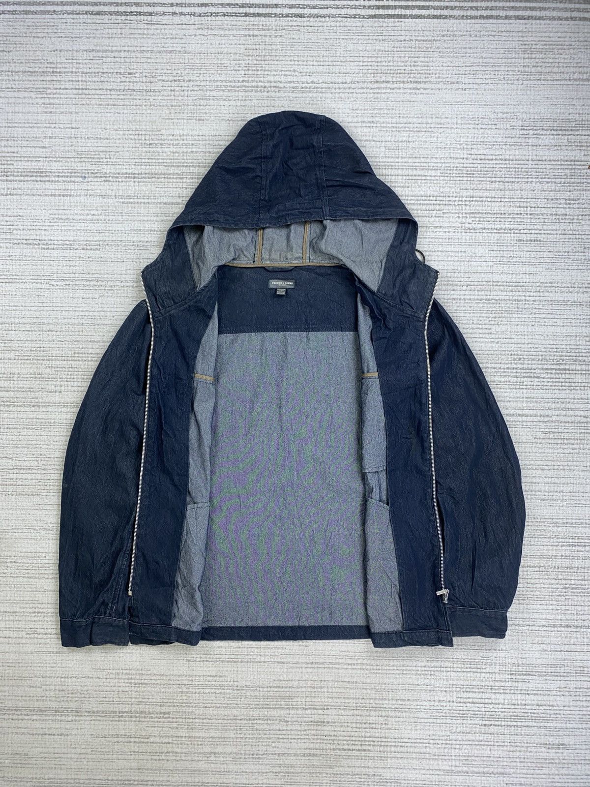 Yohji Yamamoto Vintage D’Homme Yohji Yamamoto Hoodie Denim Jacket Size US L / EU 52-54 / 3 - 6 Thumbnail