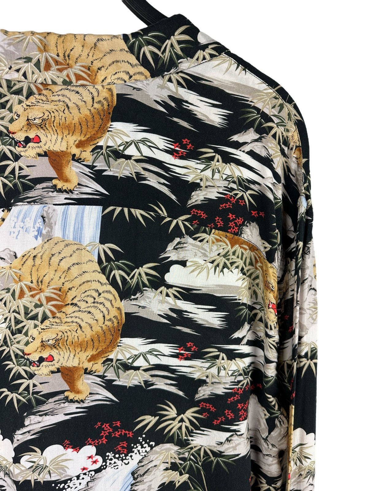 Allsaints Allsaints Sumatra Long Sleeve Shirt Tiger Print Hawaiian Size US S / EU 44-46 / 1 - 18 Thumbnail