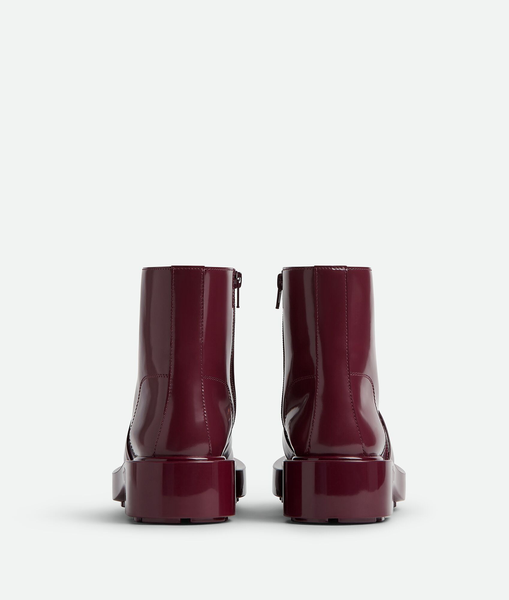 Bottega Veneta o1bcso1str0225 Monsieur Chunky Ankle Boots in Burgundy Size US 8 / IT 38 - 3 Thumbnail