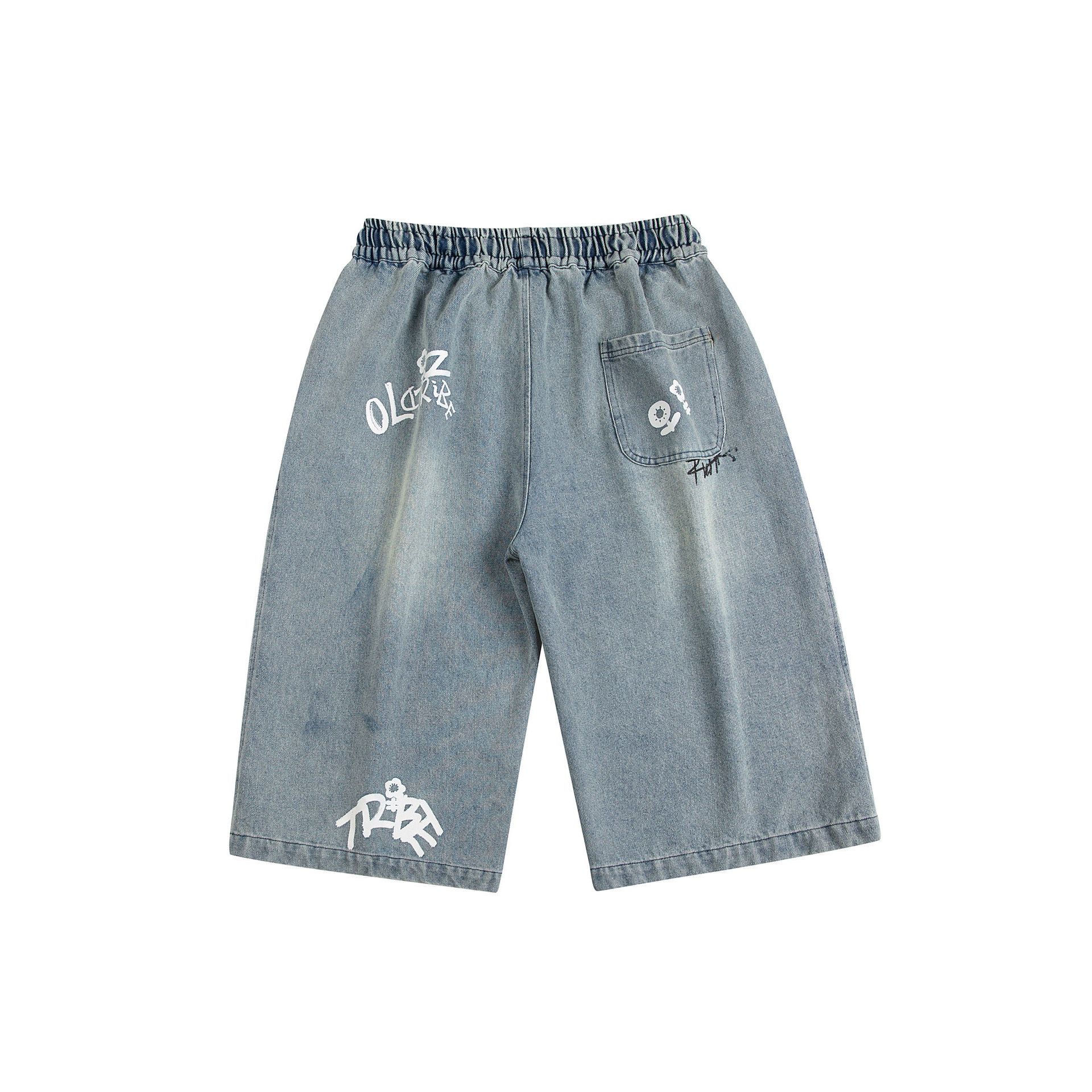 Japanese Brand × Vintage Fashion casual trendy casual letter print denim shorts Size US 32 / EU 48 - 2 Thumbnail