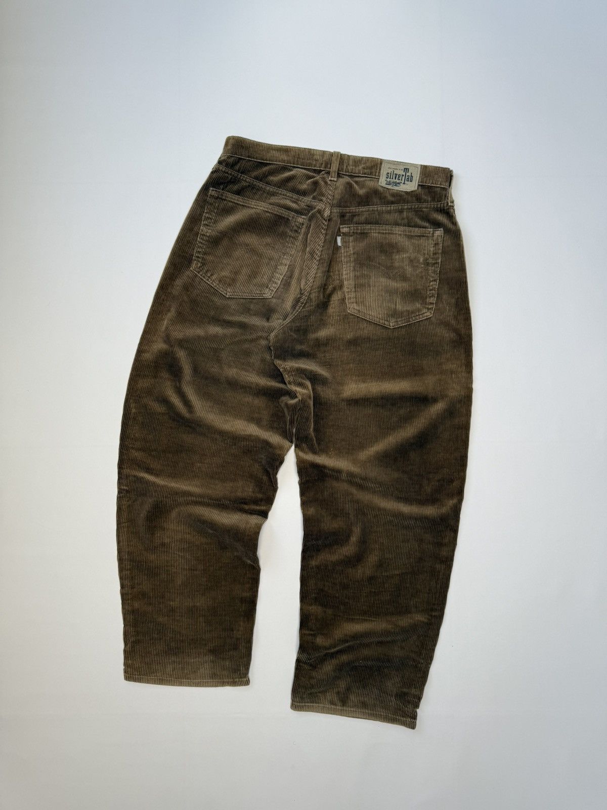 Levi's Vintage 90s Silvertab Baggy Brown Corduroy Size US 34 / EU 50 - 3 Thumbnail