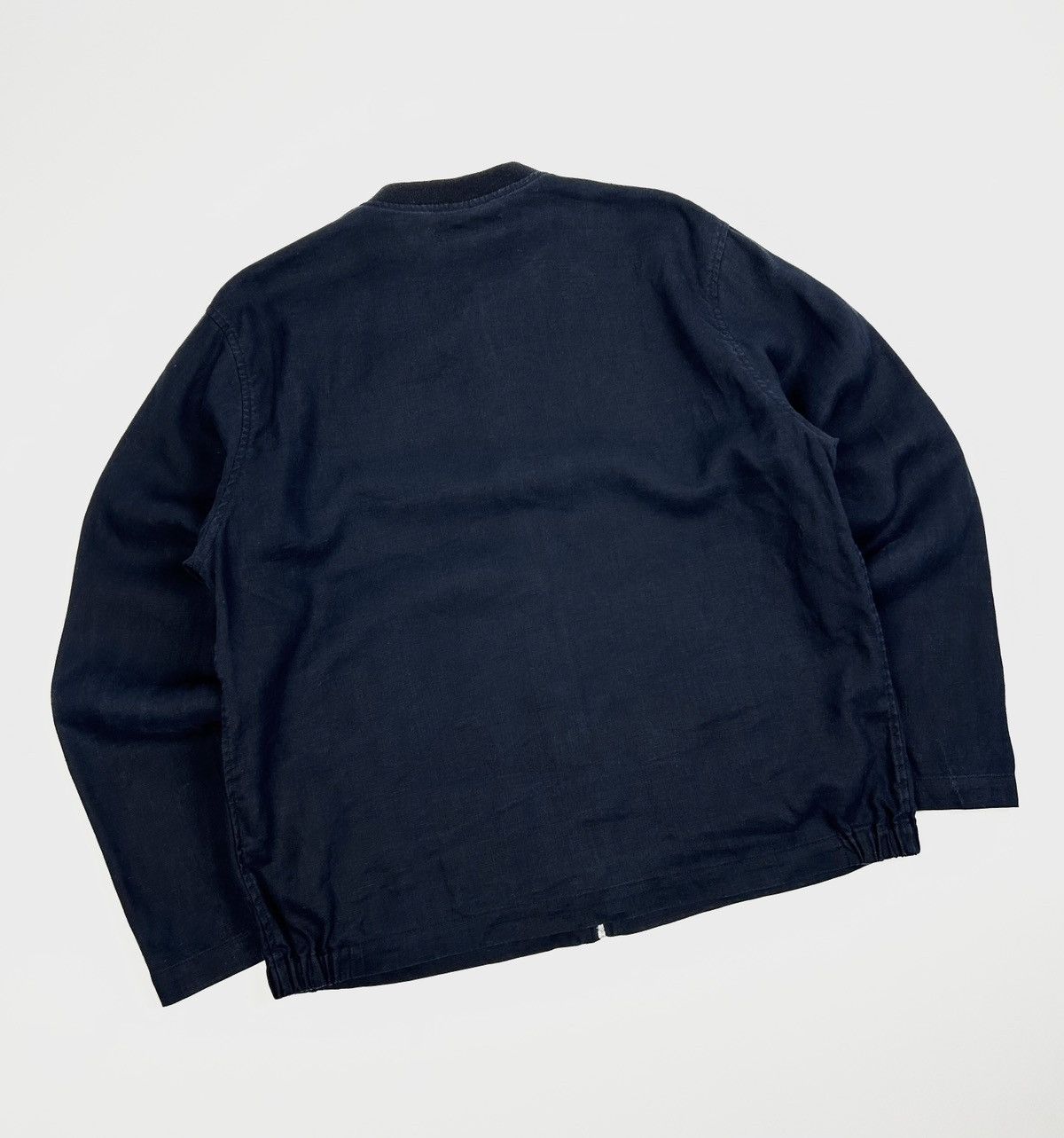 Japanese Brand Journal Standard Linen Bomber Jacket Navy L Japanese style Size US L / EU 52-54 / 3 - 5 Thumbnail