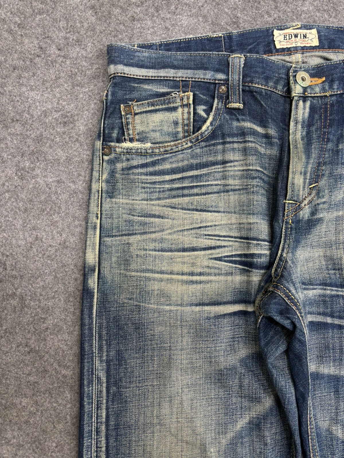 Edwin 💥Cool Fades💥Edwin 503 Regular Stonewash Fades Denim F493 Size US 34 / EU 50 - 5 Thumbnail