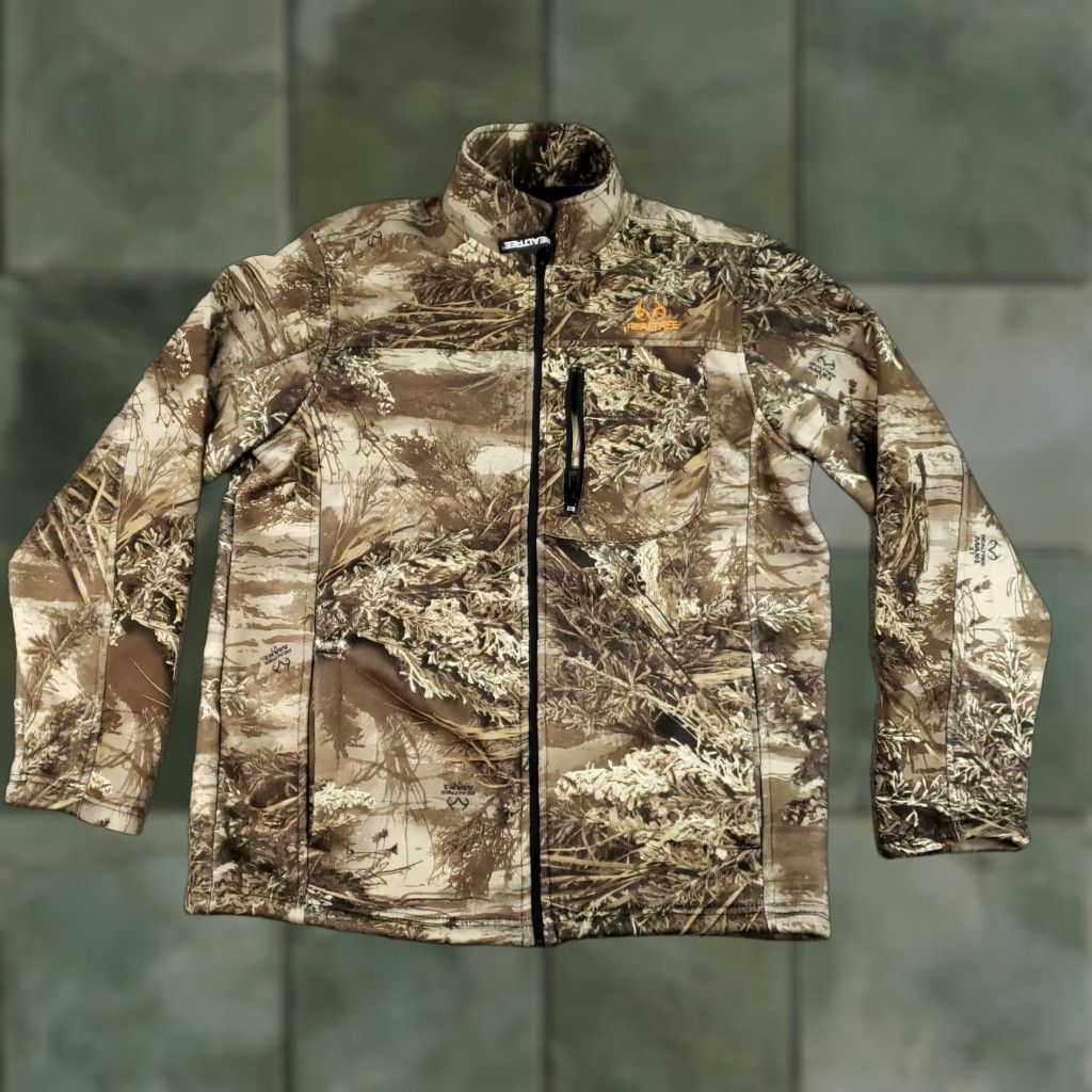 Realtree Realtree Jacket Mens Medium Green Brown Camouflage Full Zip Mock Neck Casual Size US M / EU 48-50 / 2 - 1 Thumbnail