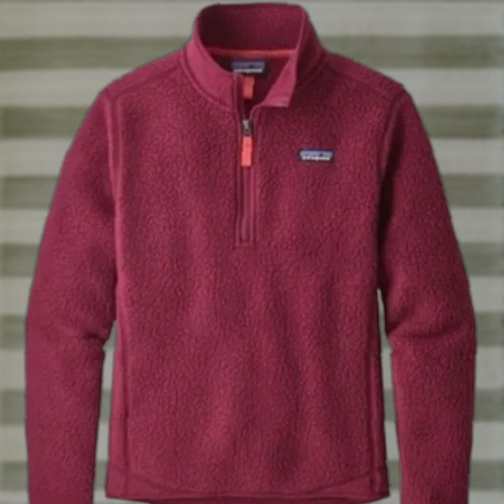 Patagonia VINTAGE Women's Patagonia Retro Pile 1/4 Zip Pullover Arrow Red 22815 Sz M Size M / US 6-8 / IT 42-44 - 1 Thumbnail