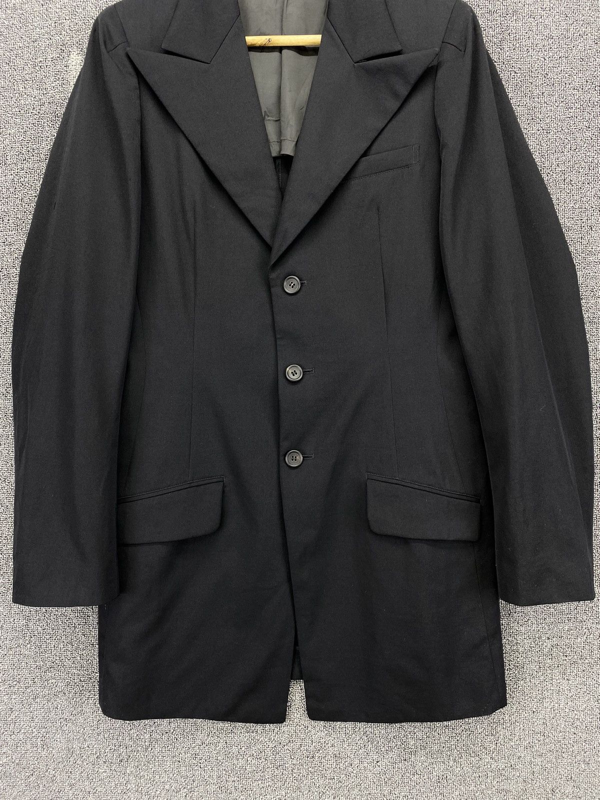Yohji Yamamoto Vintage Yohji Yamamoto Wool Coats Long Jacket Size M / US 6-8 / IT 42-44 - 6 Thumbnail