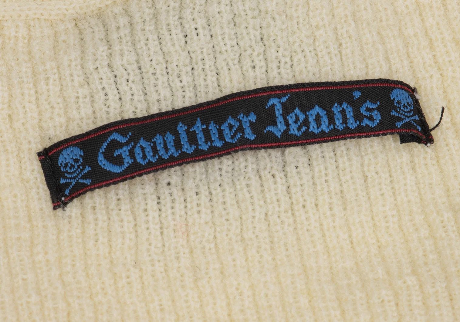 Jean Paul Gaultier Wool Ribbed Knit Sweater in Cream Size 48 Size US M / EU 48-50 / 2 - 12 Thumbnail