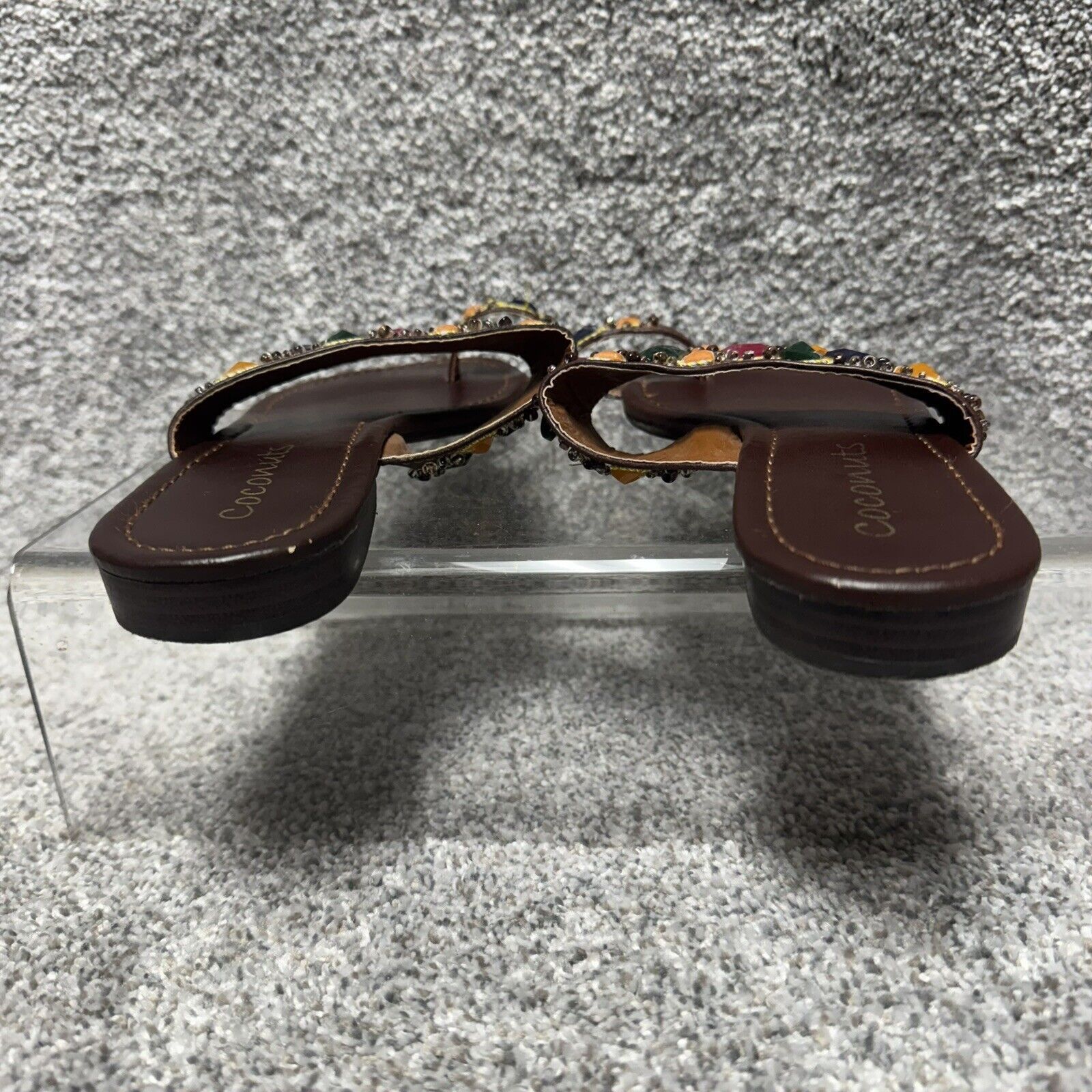 Other Coconuts Y2K Sandals Slides 8 Toe Ring Embellished Jeweled Size US 8 / IT 38 - 6 Thumbnail