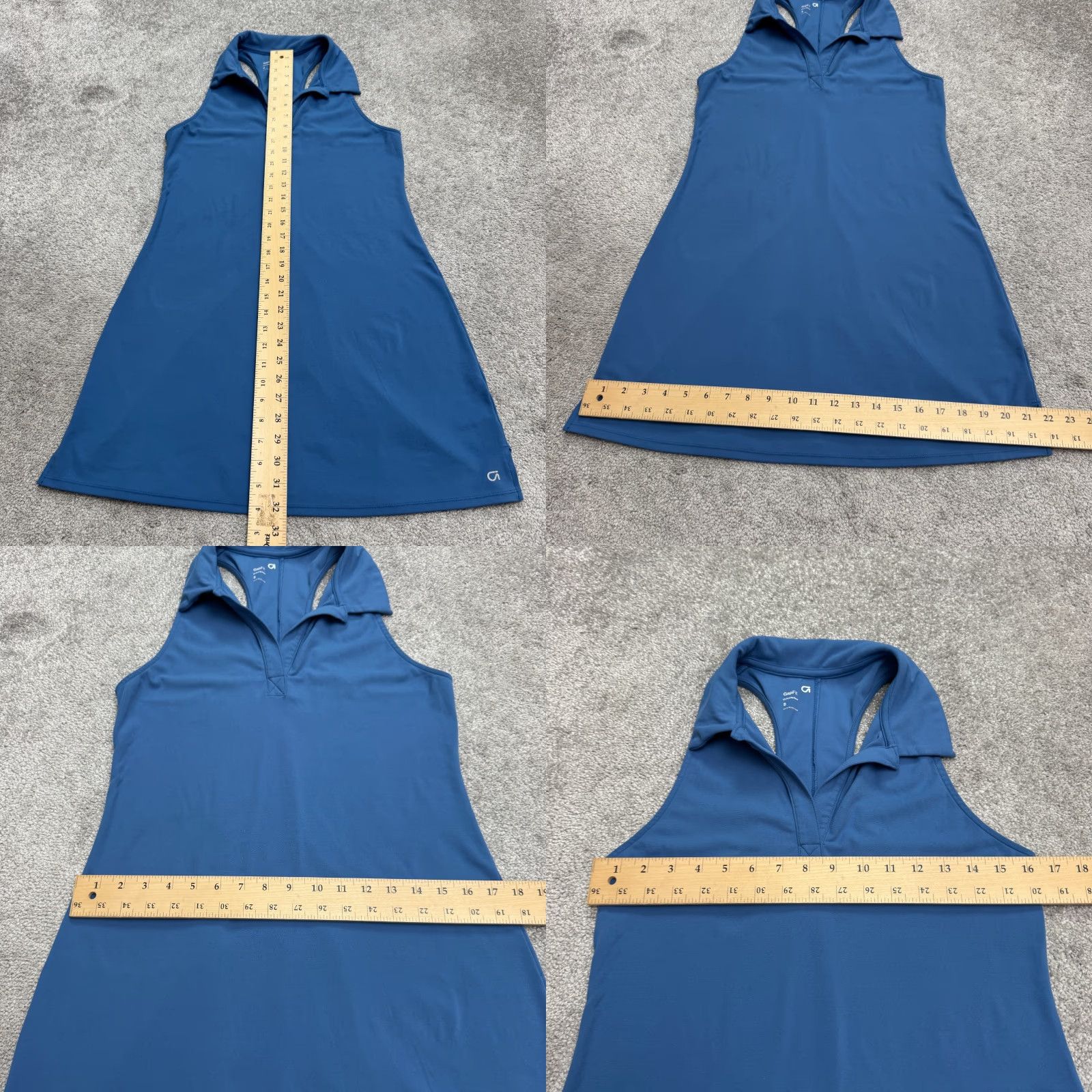 Gap Gap Fit Polo Mini Dress Womens Small Blue Sleeveless Racerback Polo Dress City Classic College Golfcore Activewear Shirt Womens Size S / US 4 / IT 40 - 8 Thumbnail
