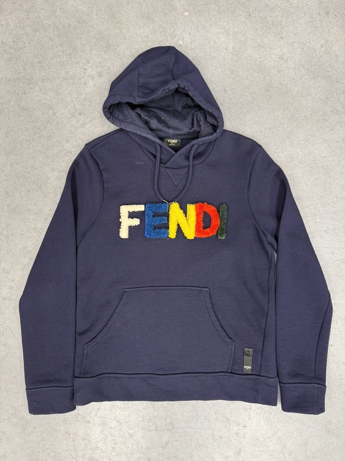Fendi Fendi Shearling Logo Hoodie Size US M / EU 48-50 / 2 - 1 Thumbnail