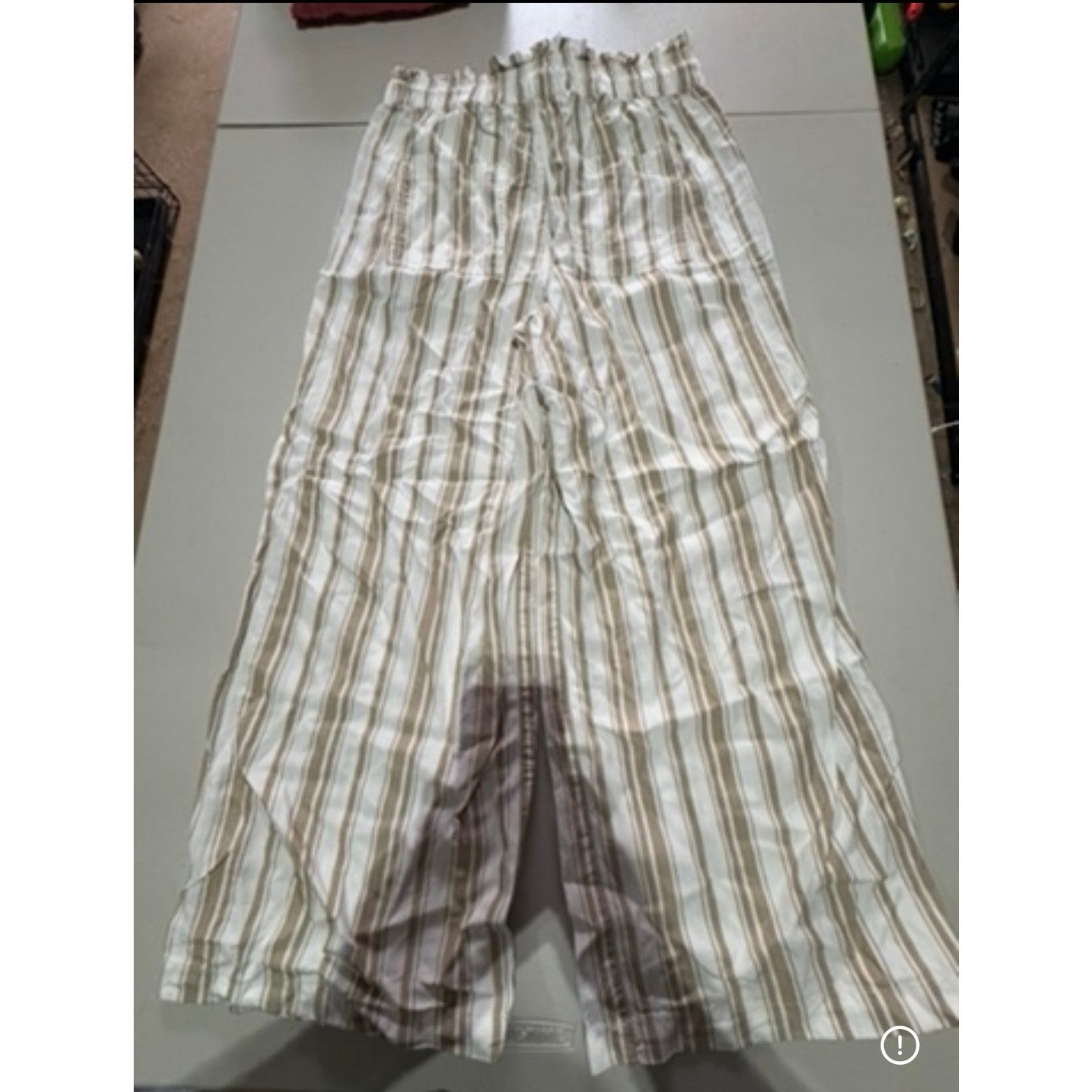 Loft LOFT Womens XS Striped Wide Leg Pants Pull On Elastic Waist Size 26" / US 2 / IT 38 - 2 Thumbnail