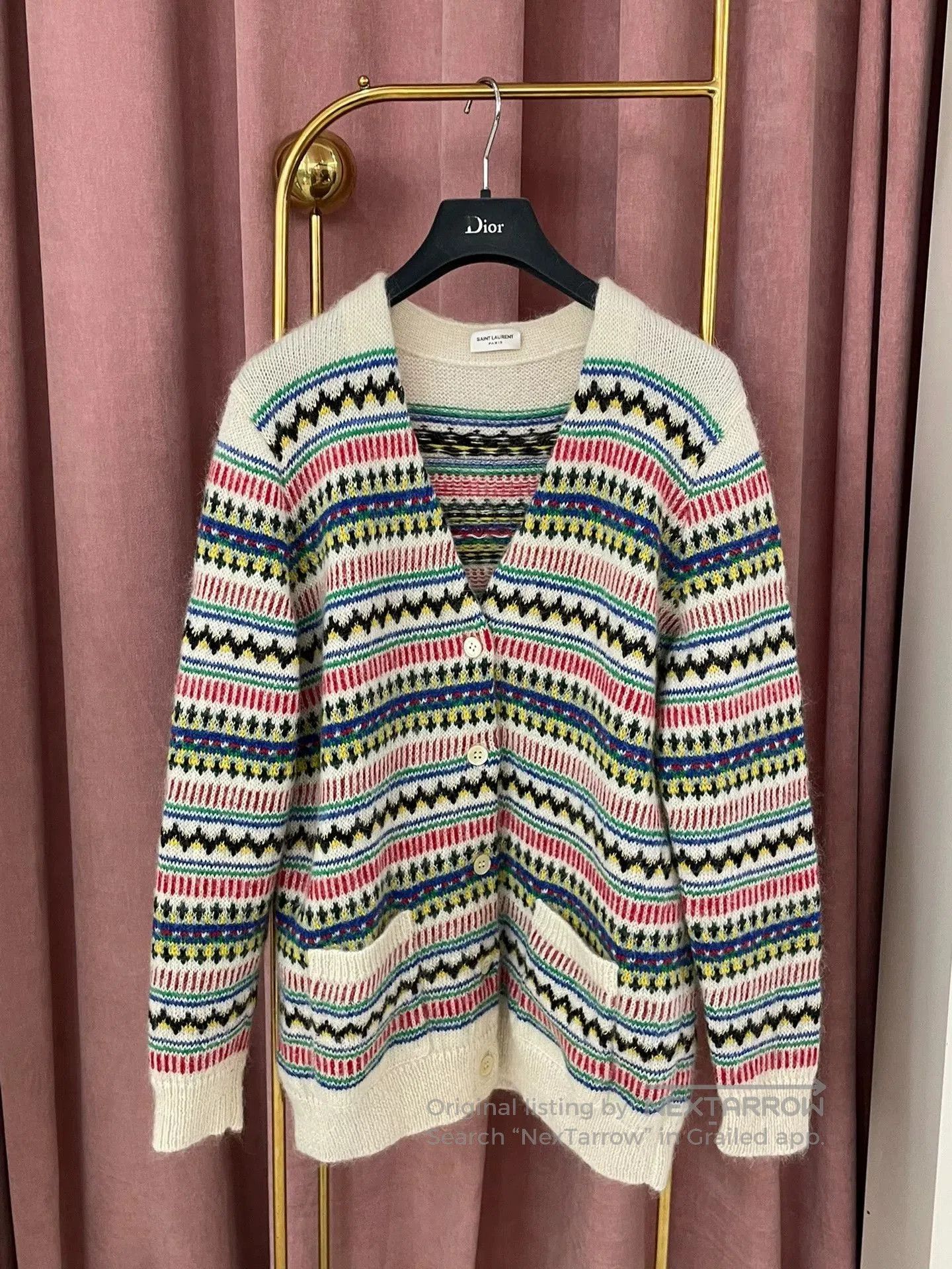 Saint Laurent Paris Saint Laurent Colorful Striped Cardigan. Size XS / US 0-2 / IT 36-38 - 1 Thumbnail