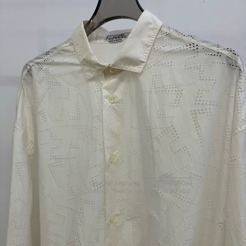 Hermes Hermes size 41 Lace Shirt Jacket Size L / US 10 / IT 46 - 6 Thumbnail